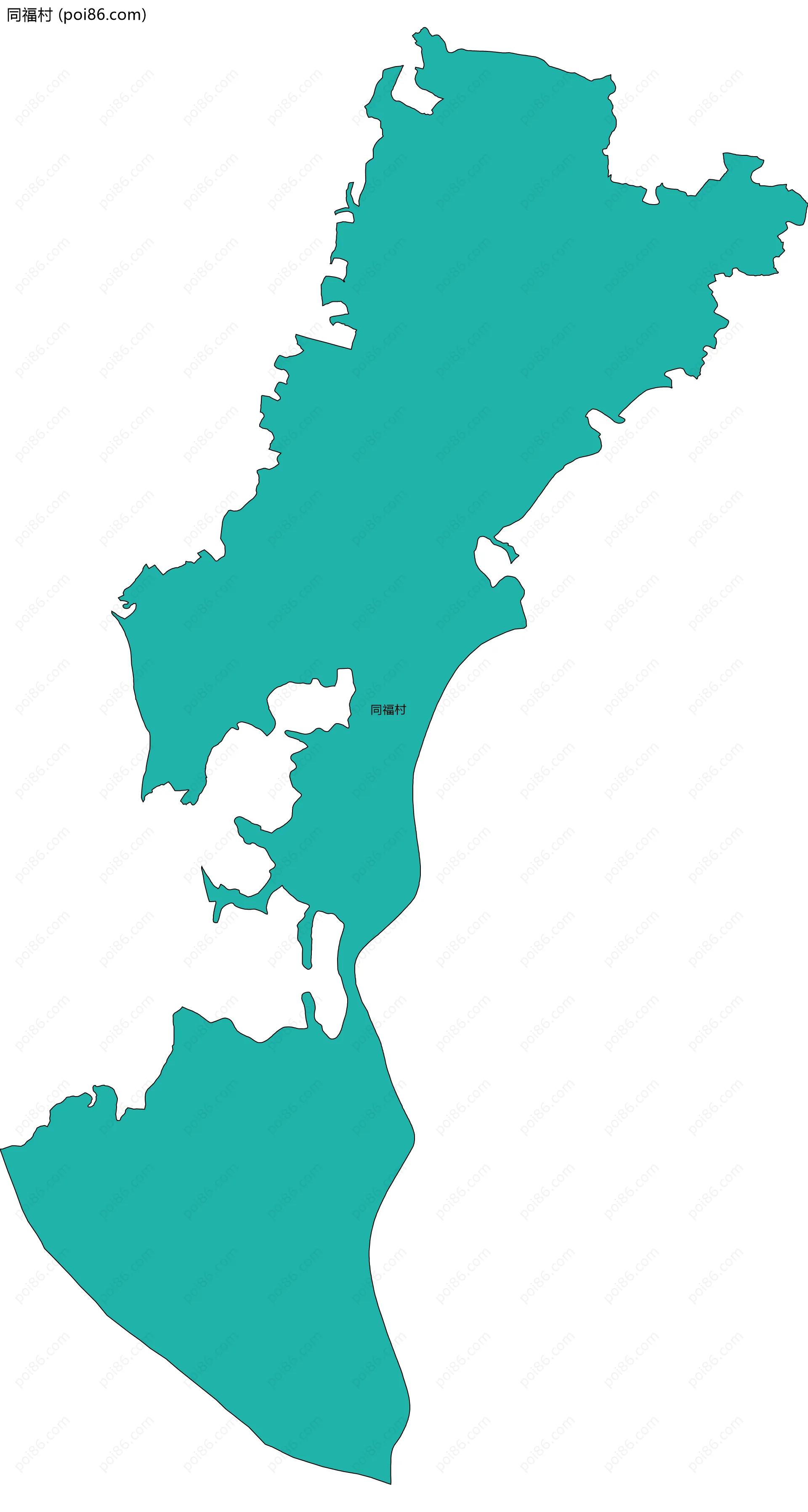 同福村边界地图