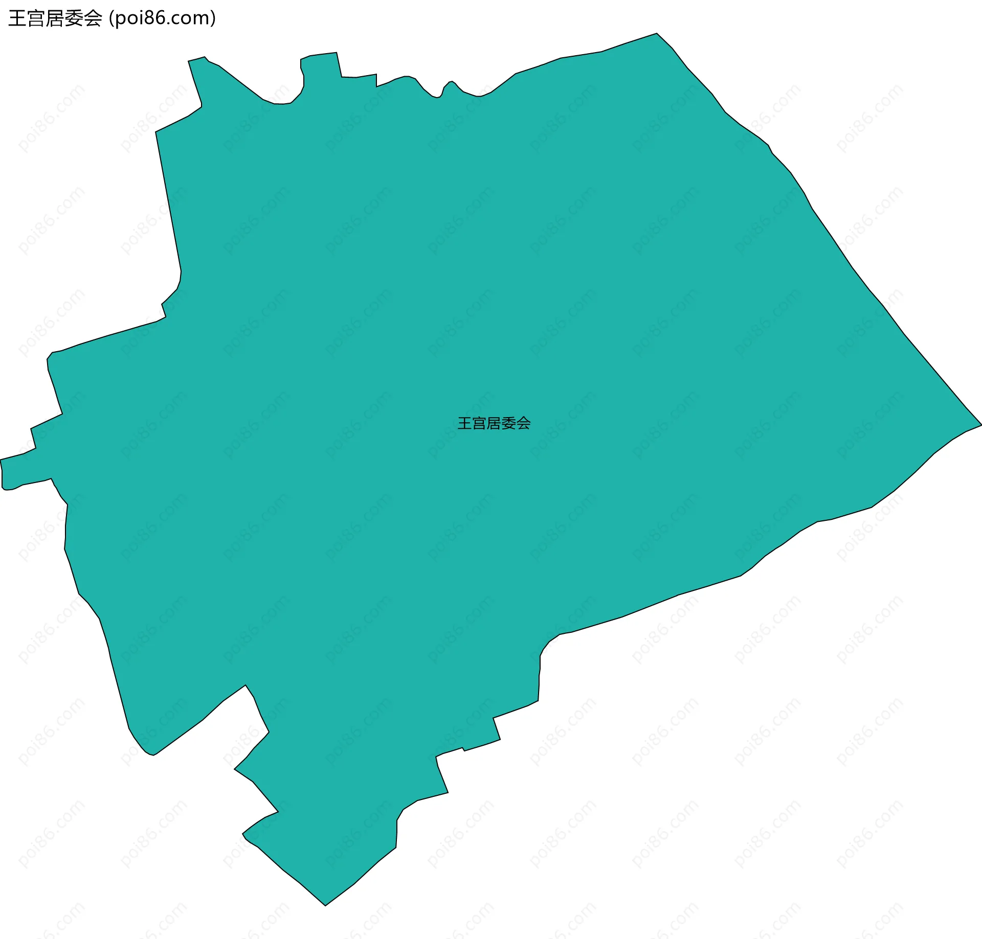 王宫居委会边界地图