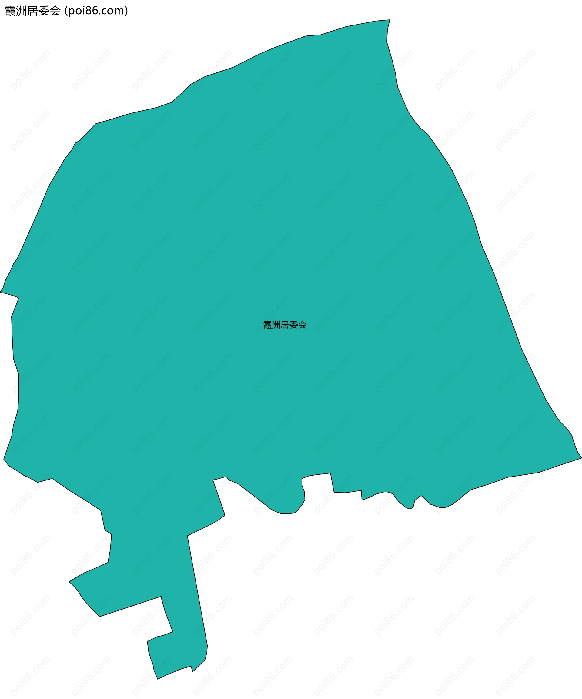 霞洲居委会边界地图