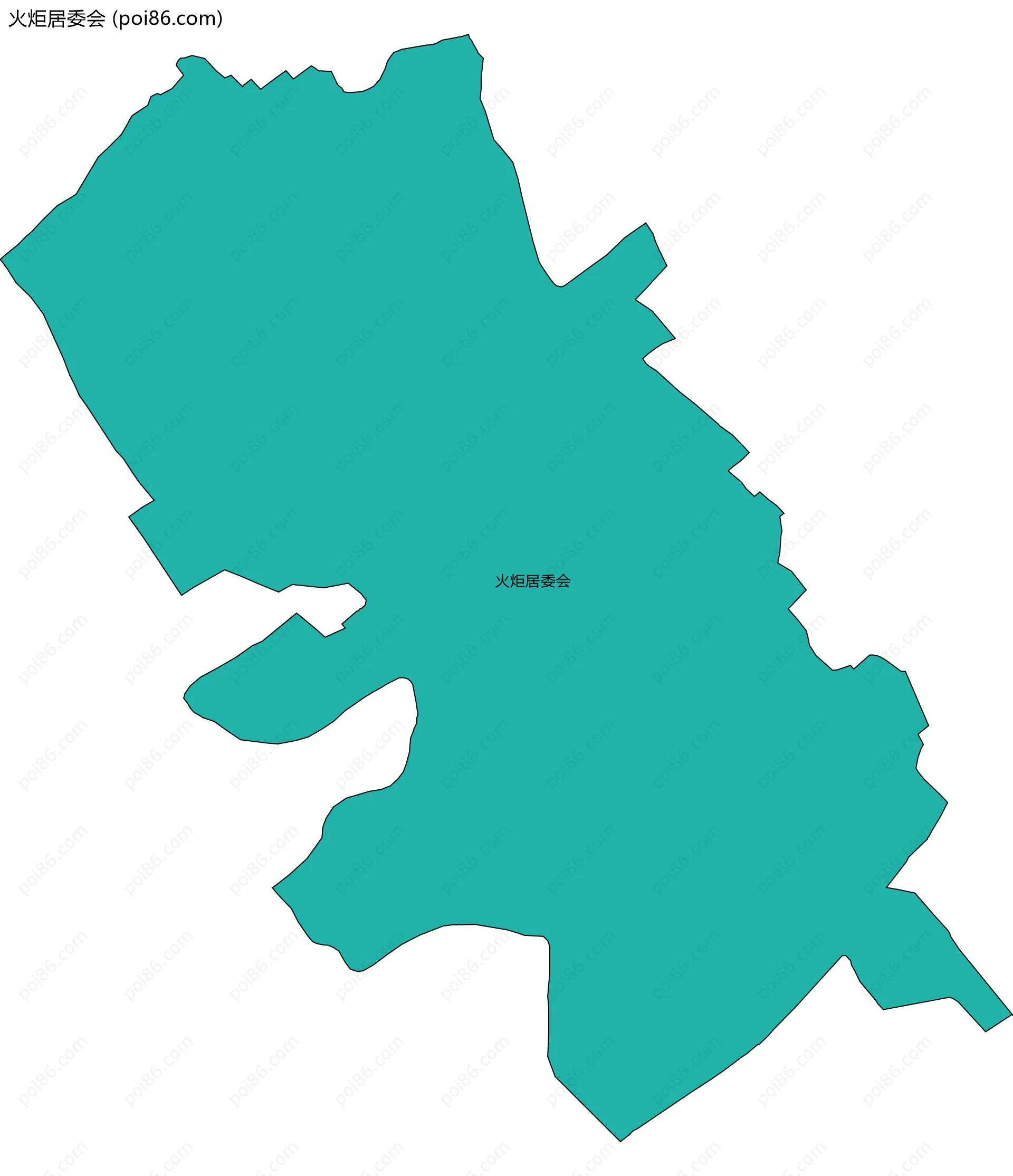 火炬居委会边界地图