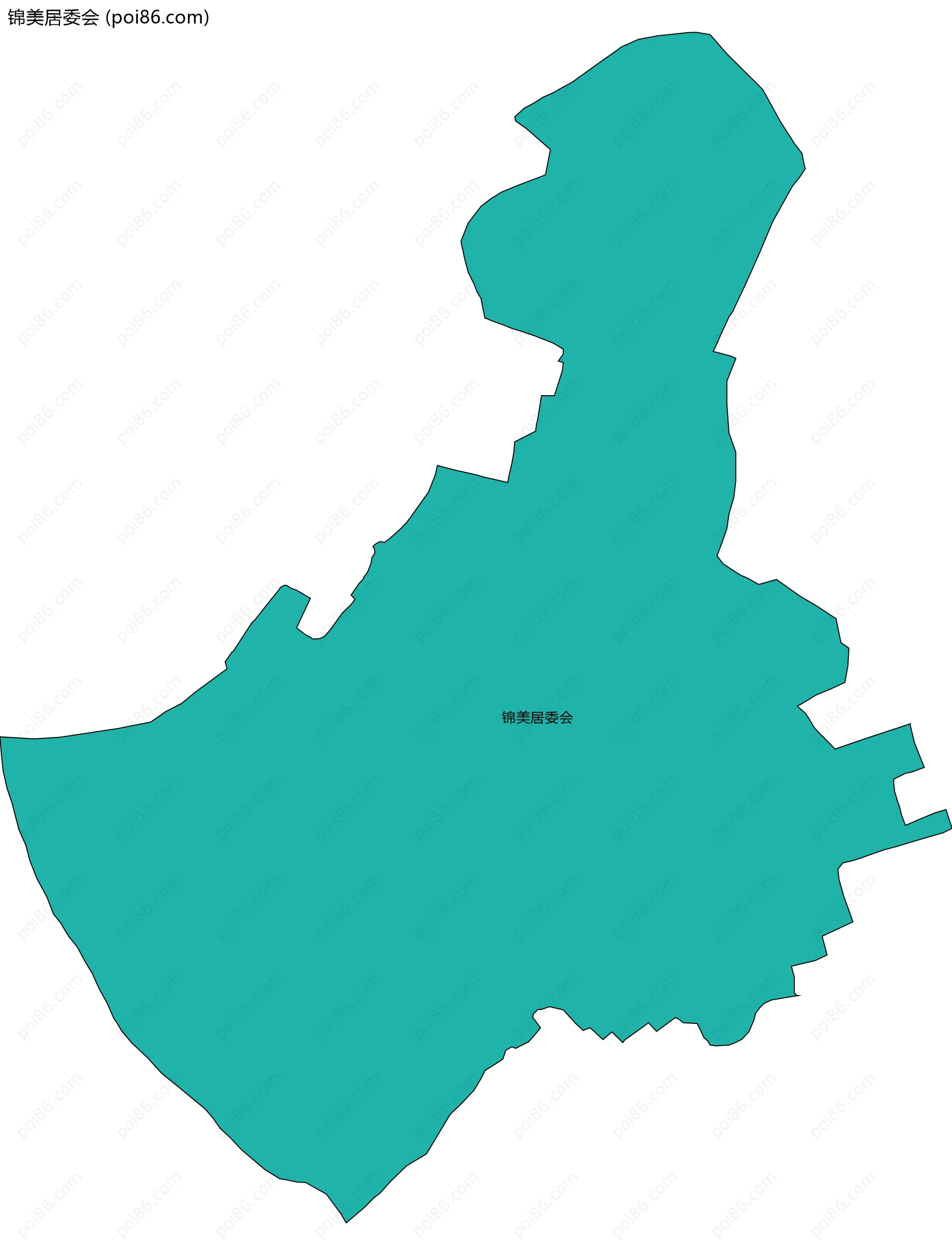 锦美居委会边界地图