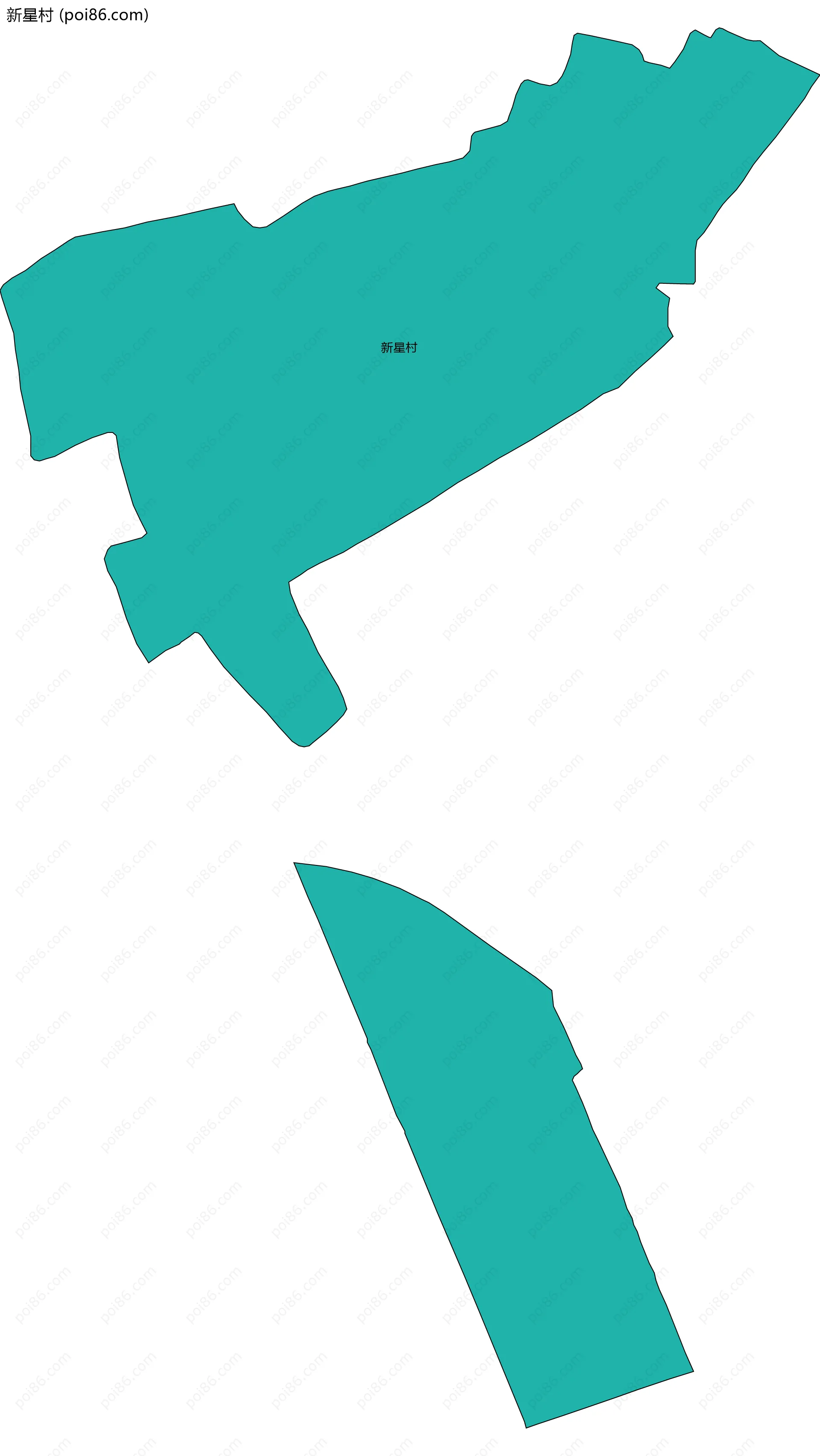 新星村边界地图