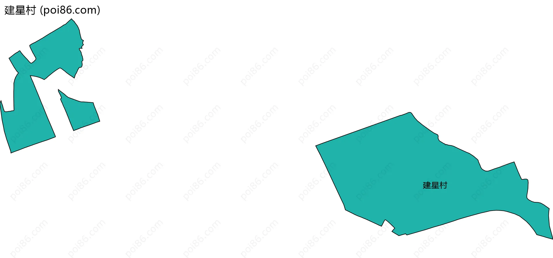 建星村边界地图