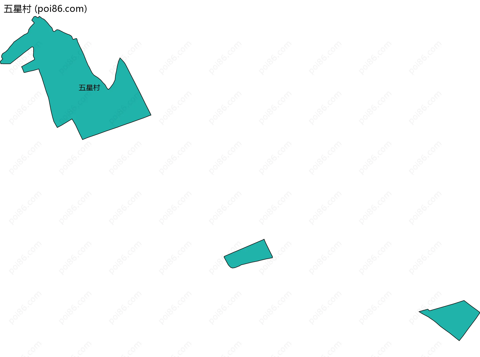 五星村边界地图