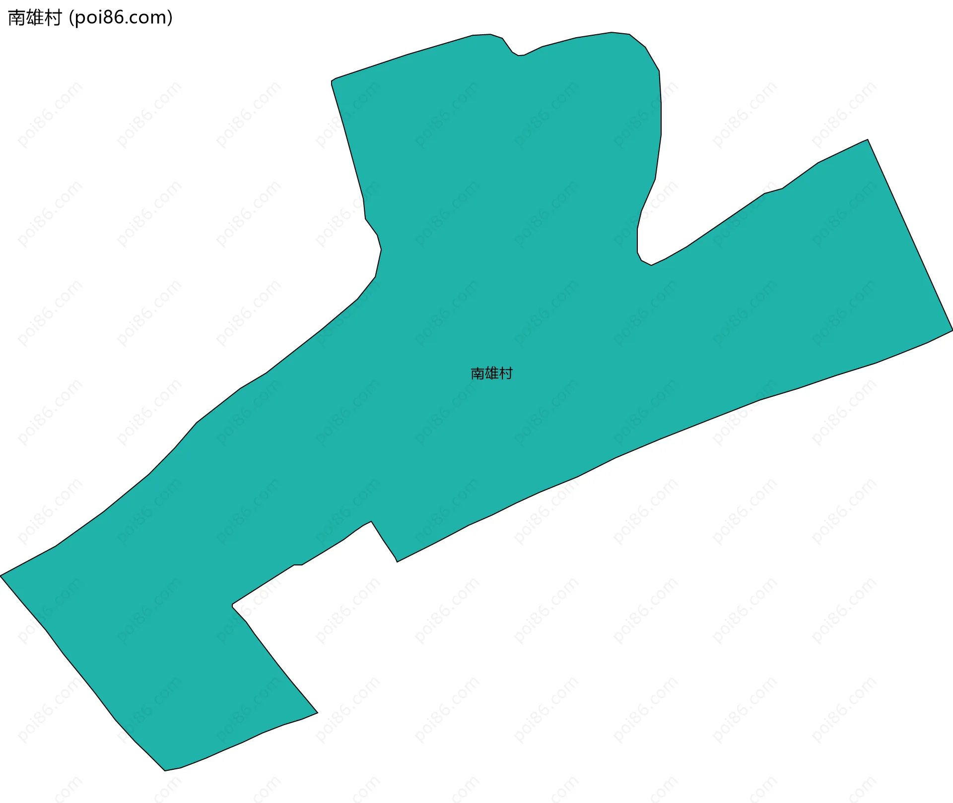 南雄村边界地图