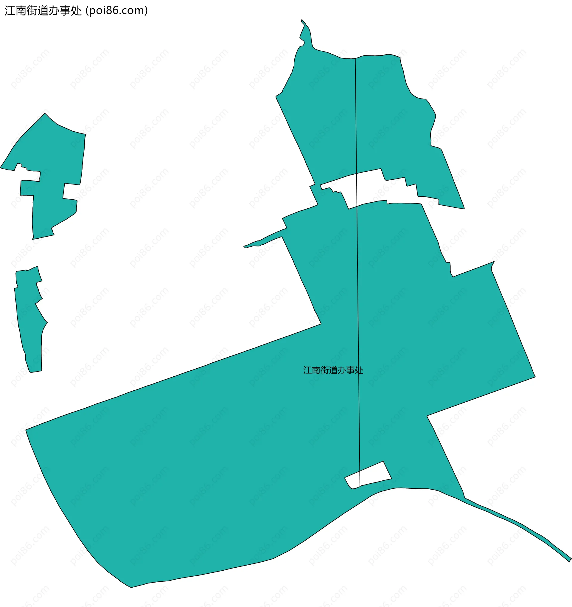 江南街道办事处边界地图