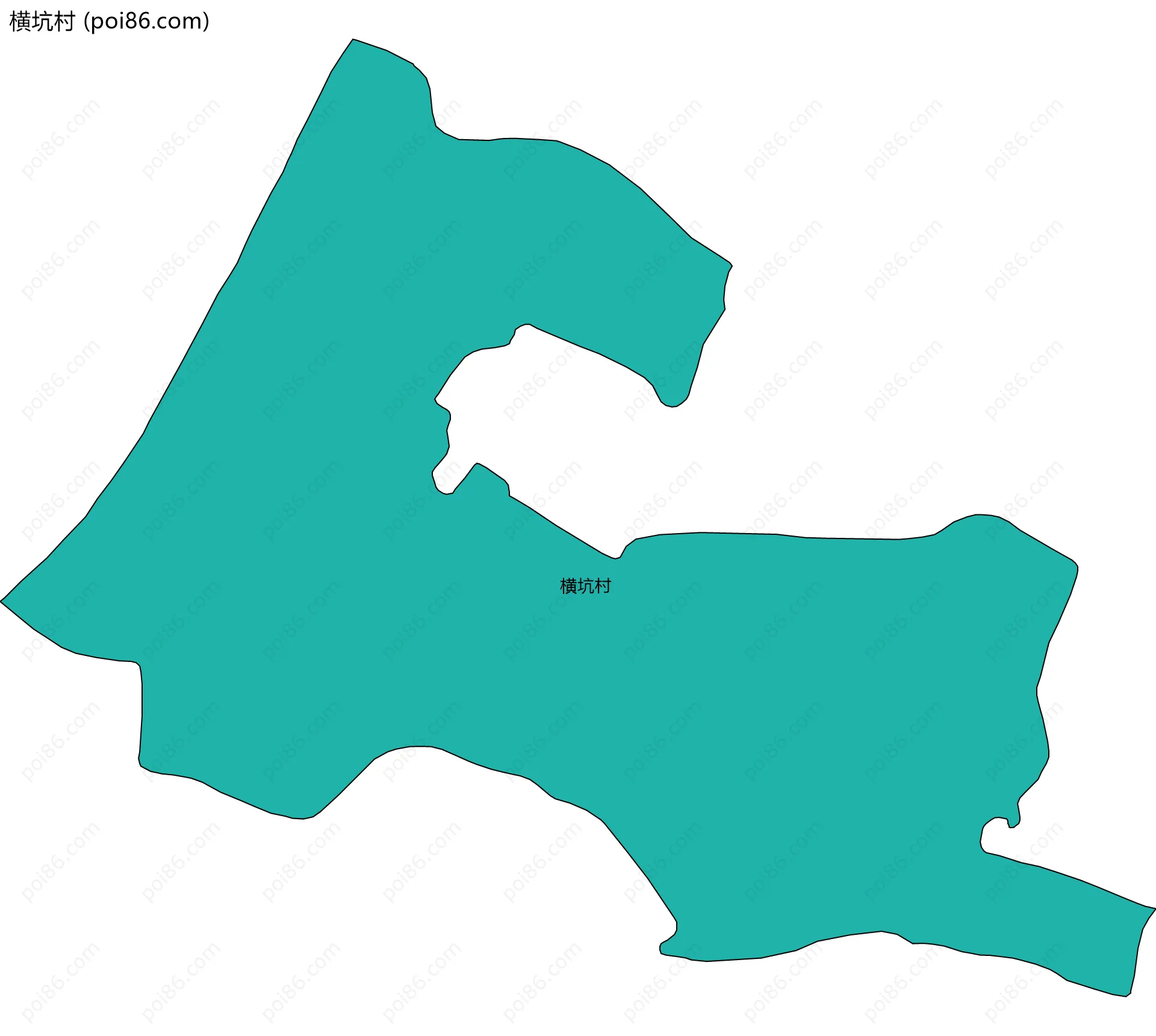 横坑村边界地图