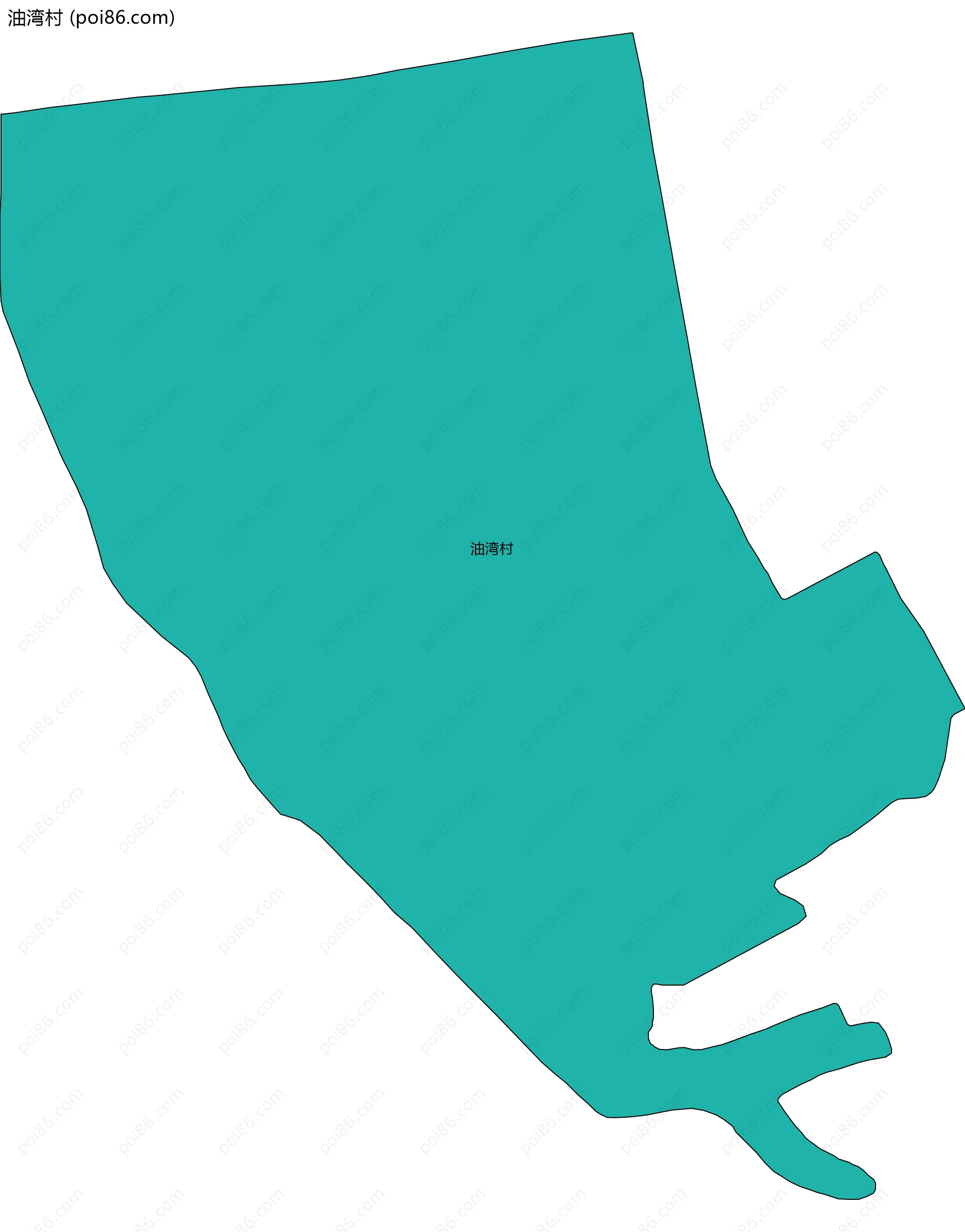 油湾村边界地图