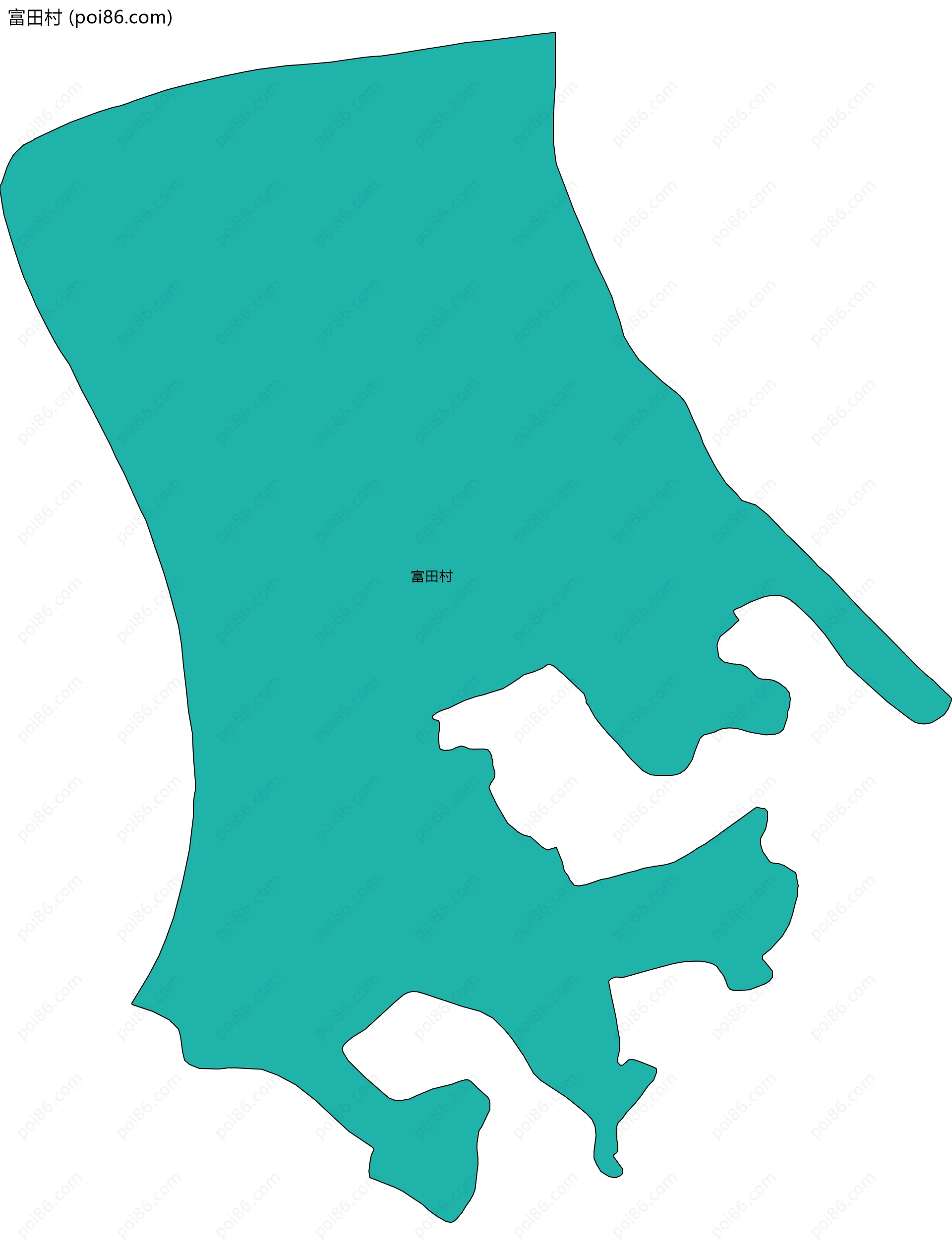 富田村边界地图