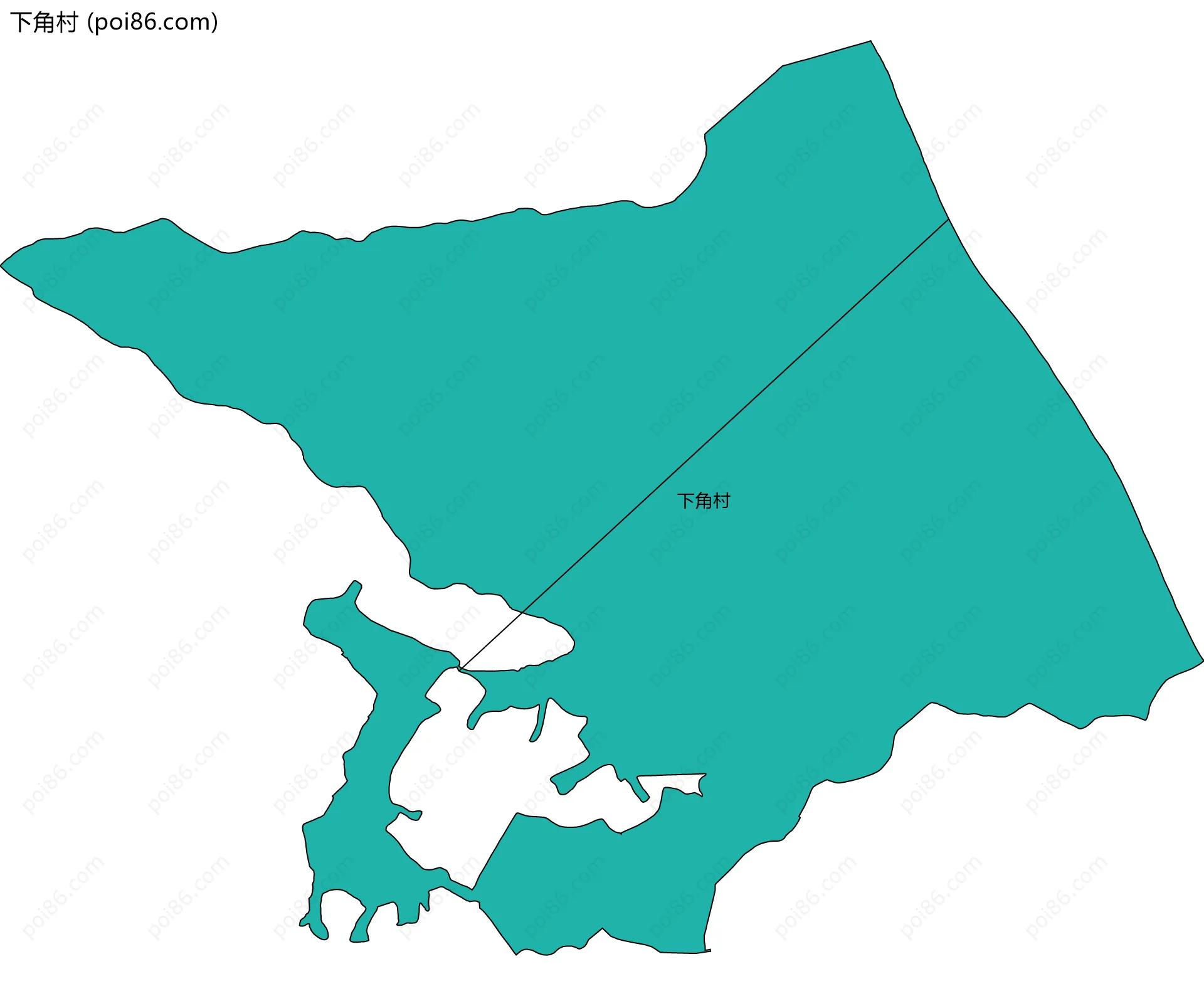 下角村边界地图