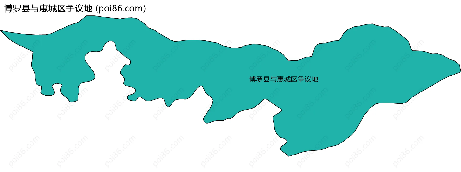 博罗县与惠城区争议地边界地图