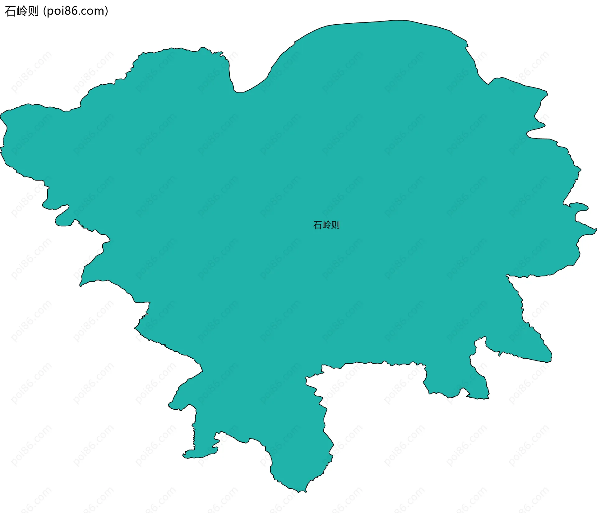 石岭则边界地图