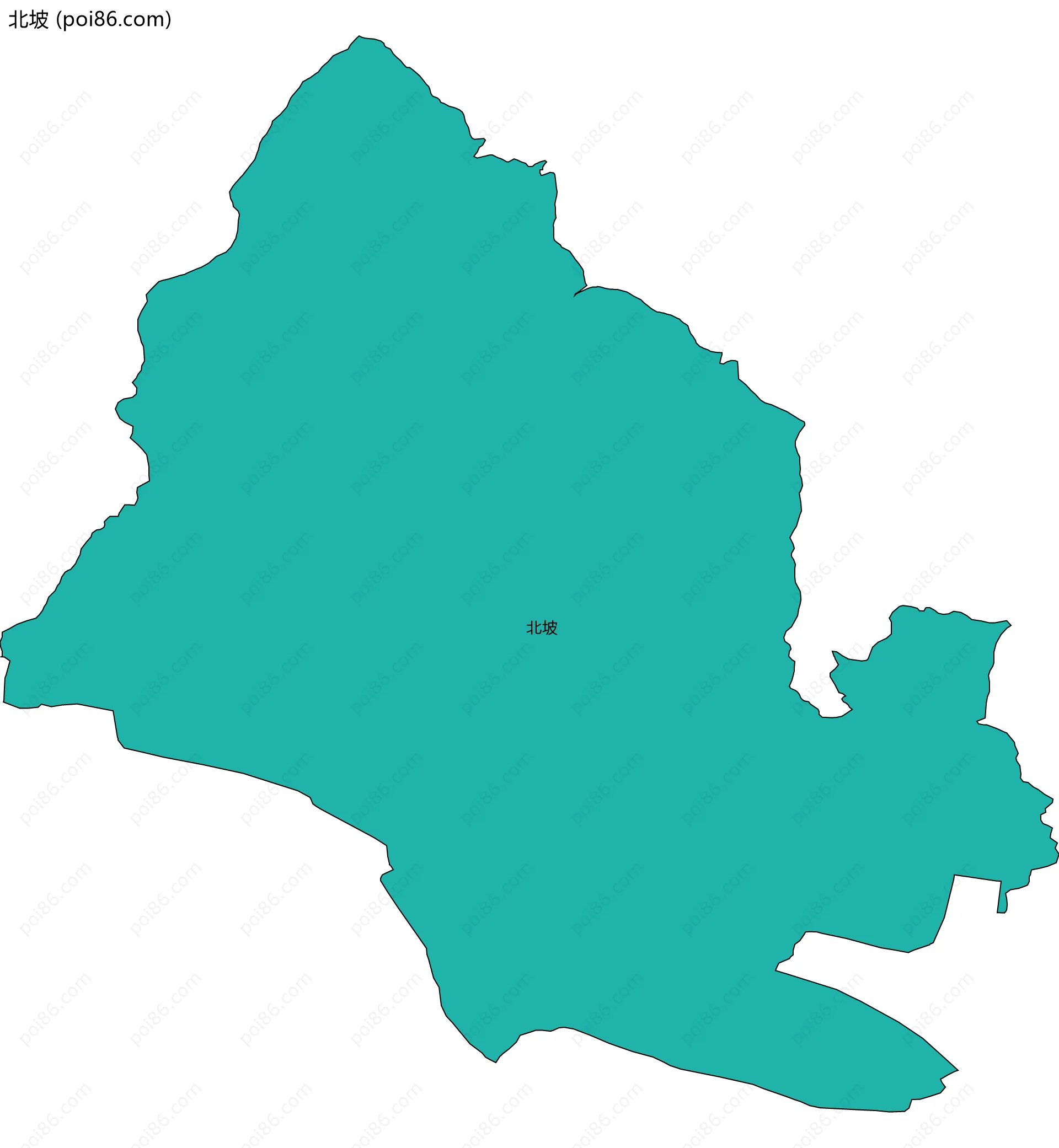 北坡边界地图
