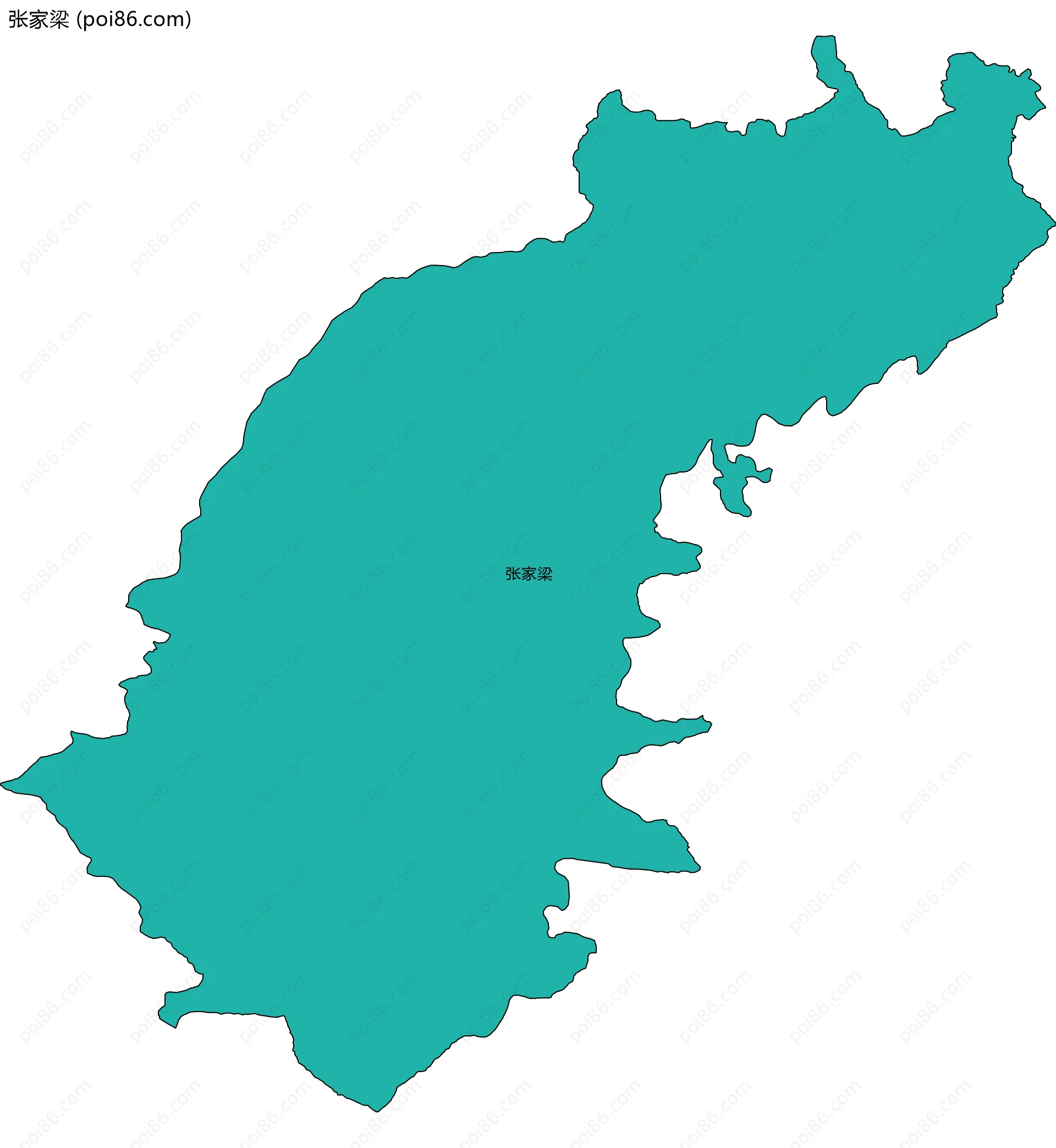 张家梁边界地图