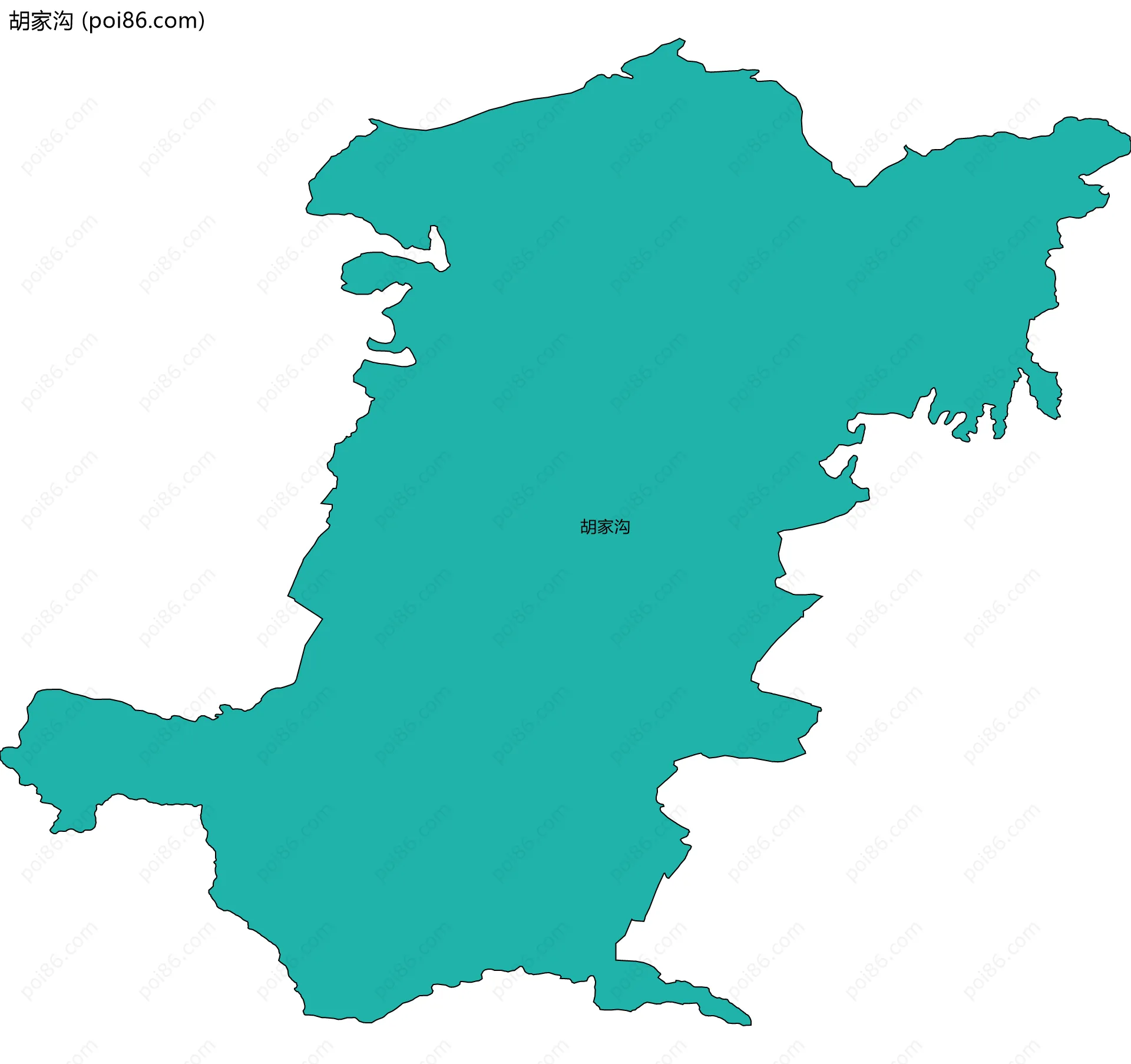 胡家沟边界地图