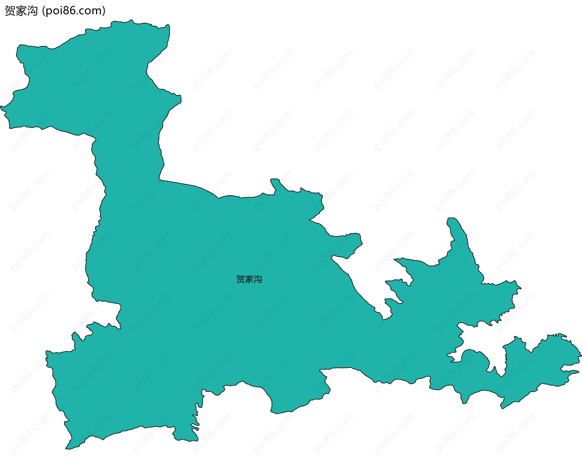贺家沟边界地图
