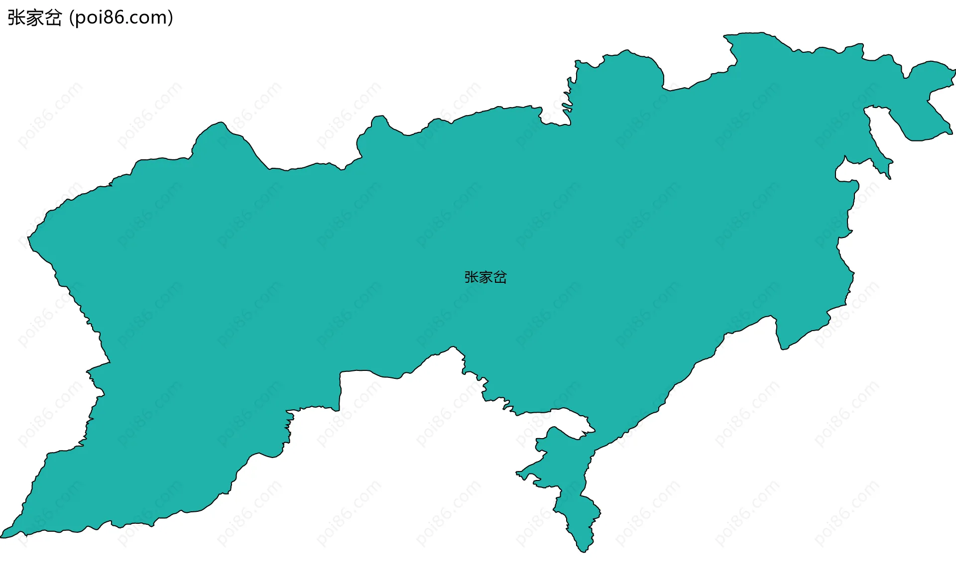 张家岔边界地图