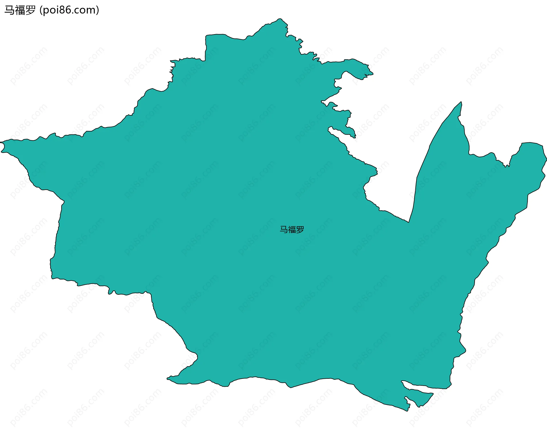 马福罗边界地图