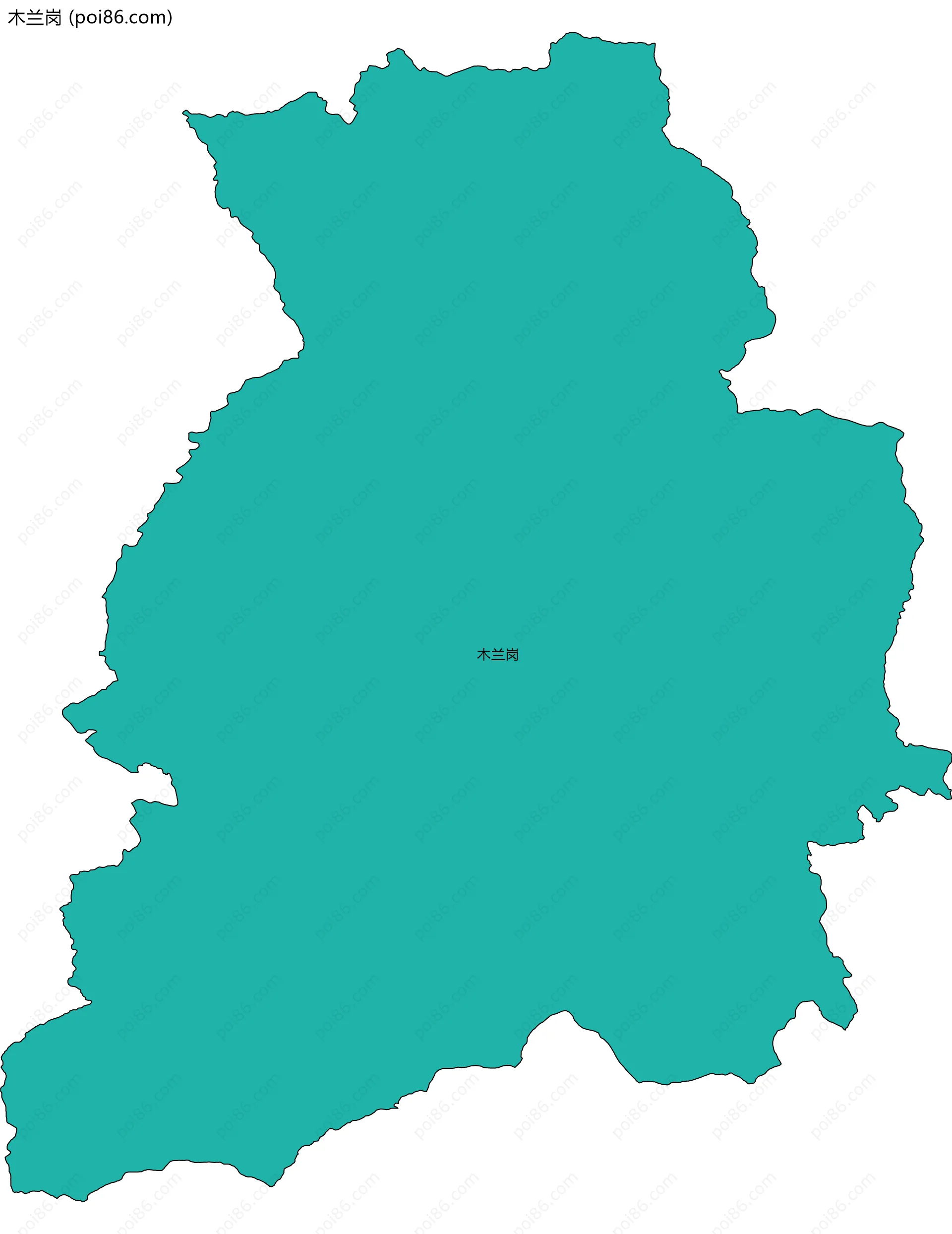 木兰岗边界地图