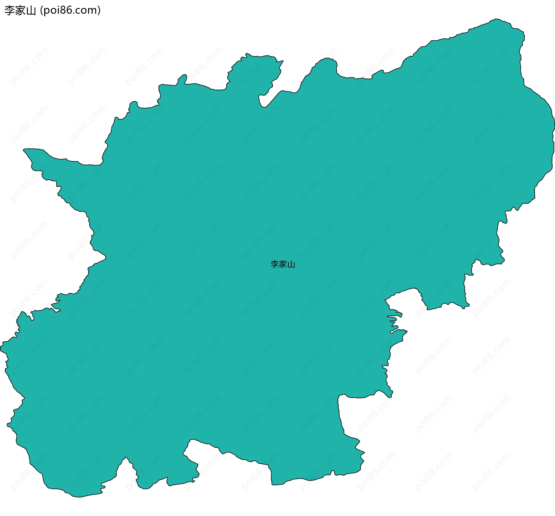 李家山边界地图