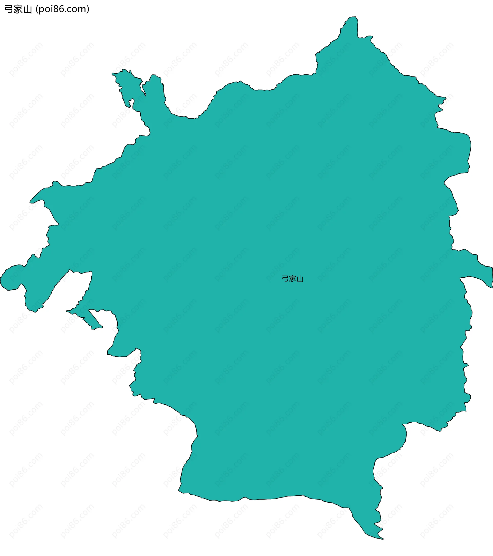 弓家山边界地图