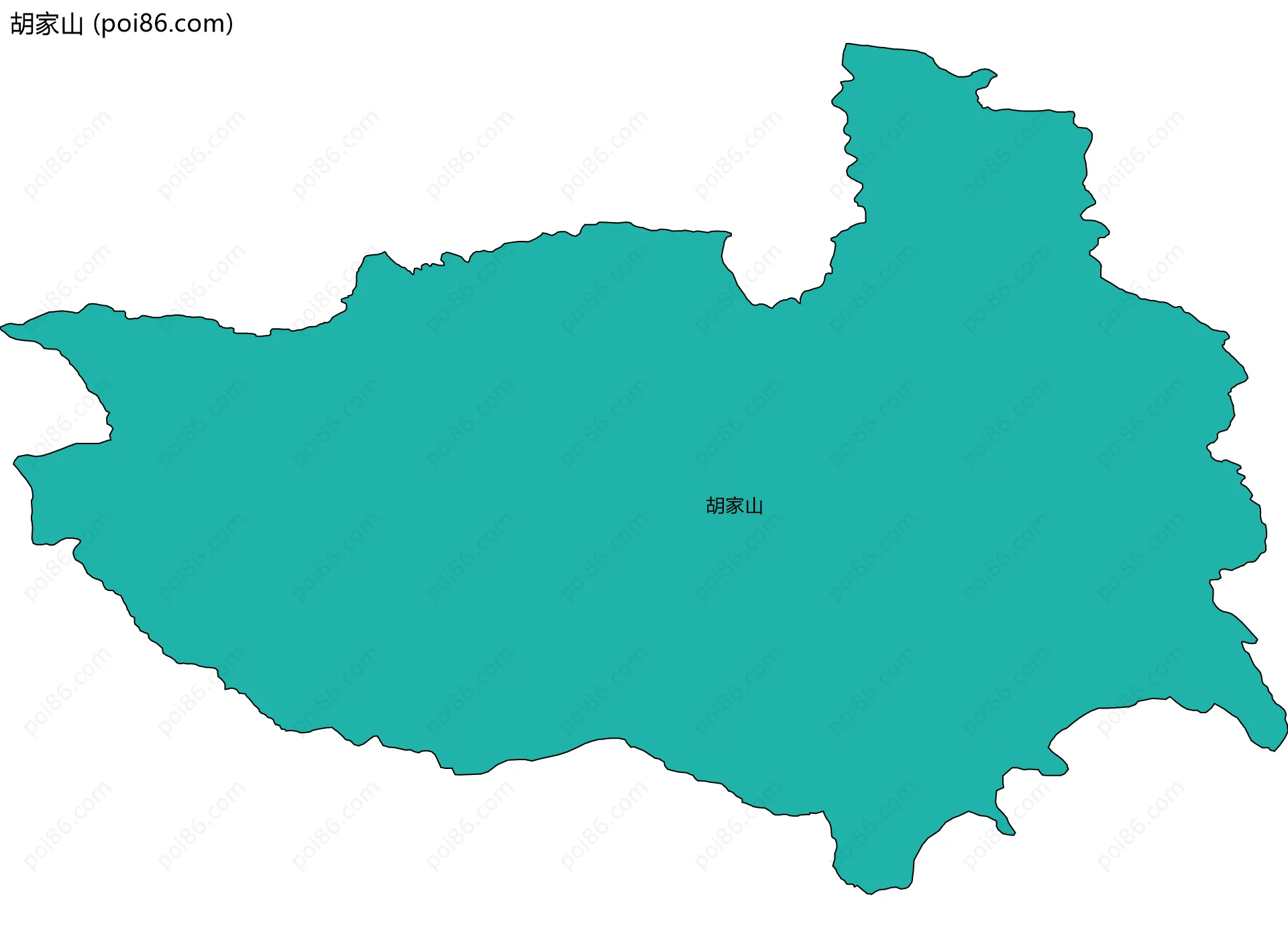 胡家山边界地图