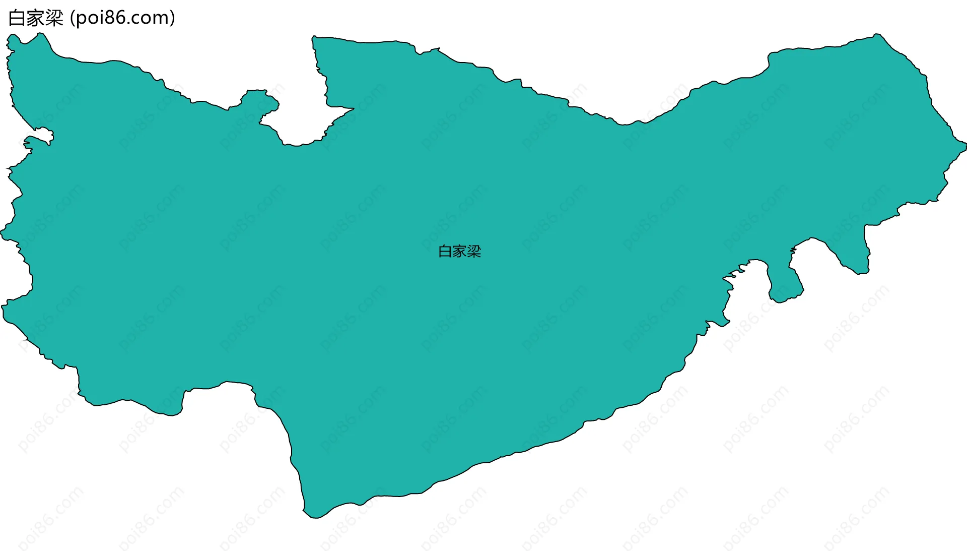 白家梁边界地图