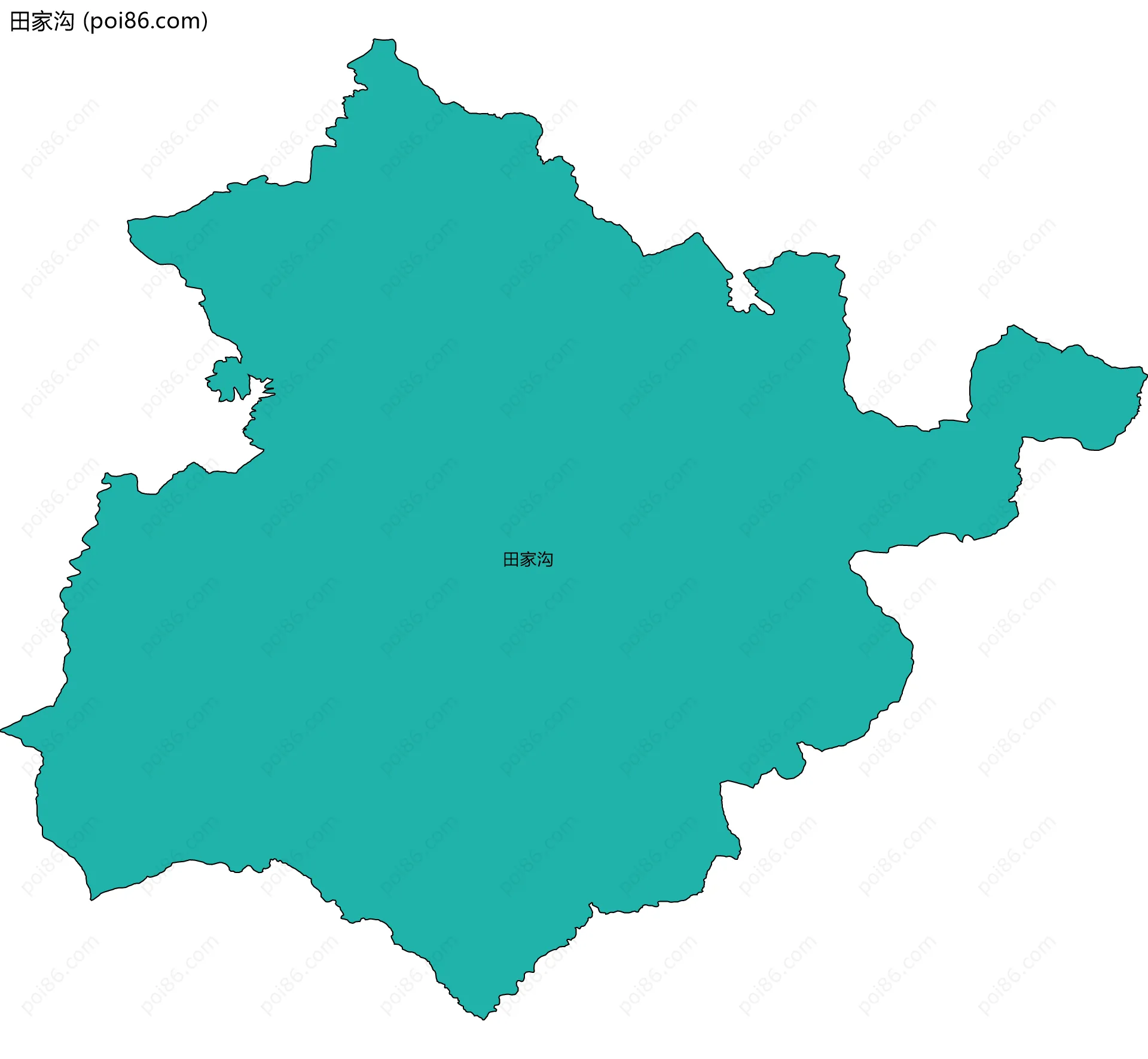 田家沟边界地图