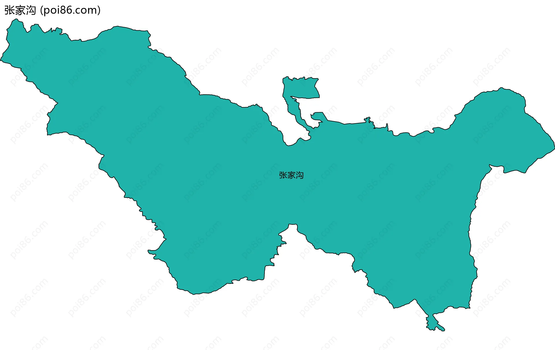 张家沟边界地图