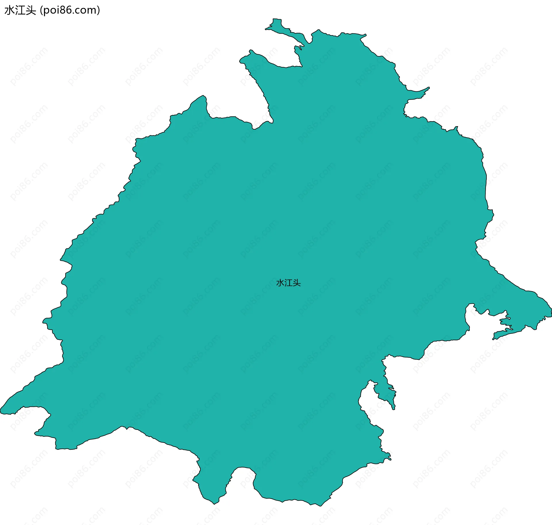 水江头边界地图