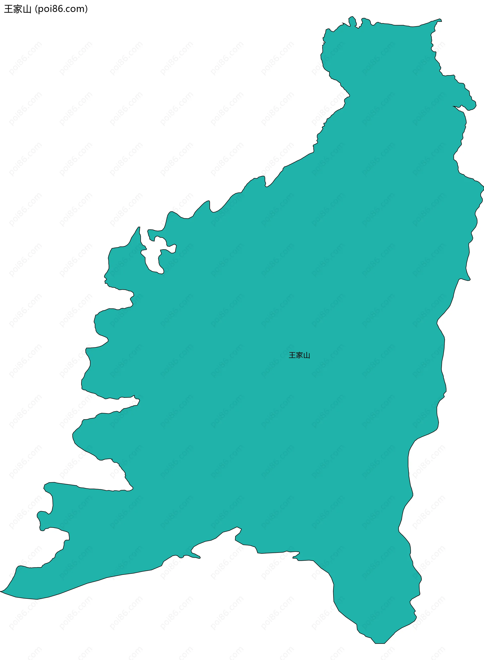 王家山边界地图