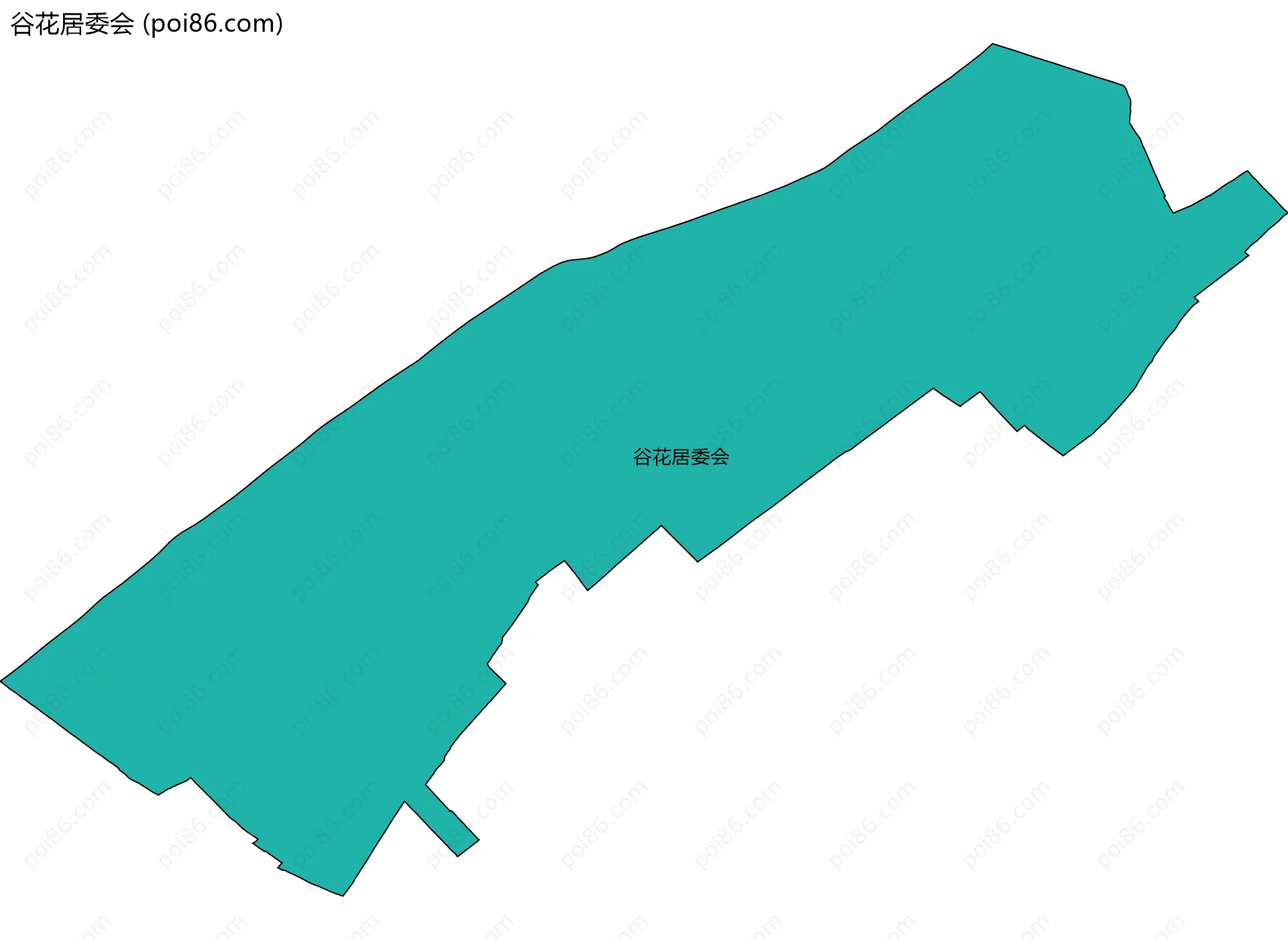 谷花居委会边界地图