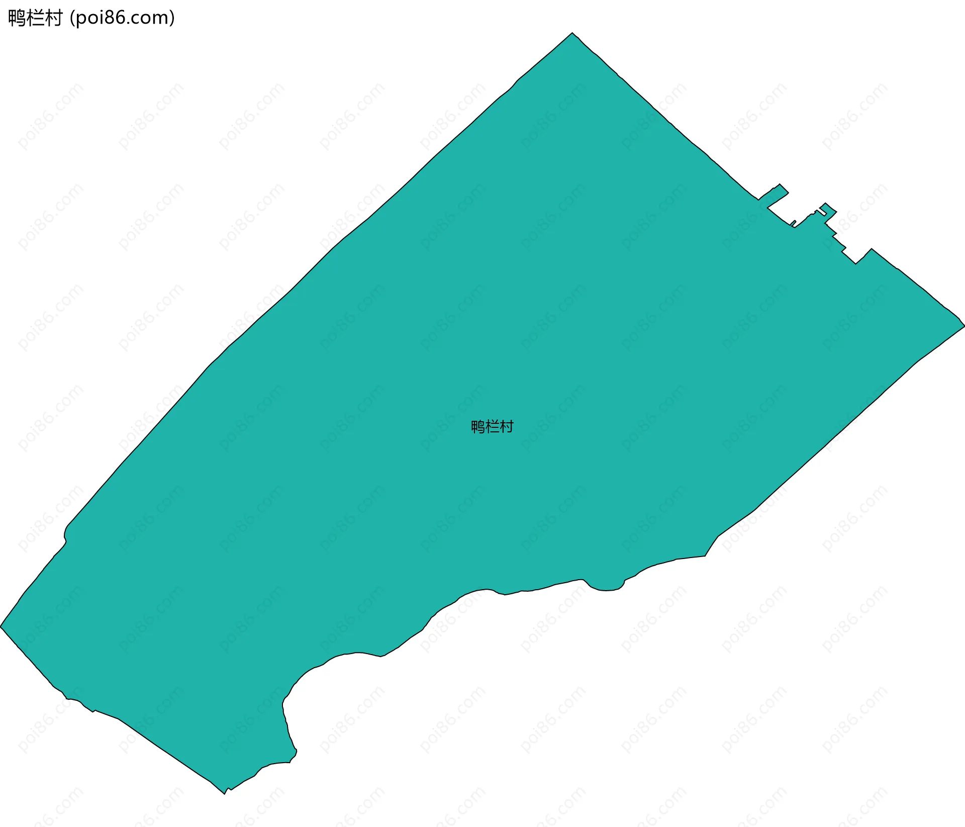 鸭栏村边界地图