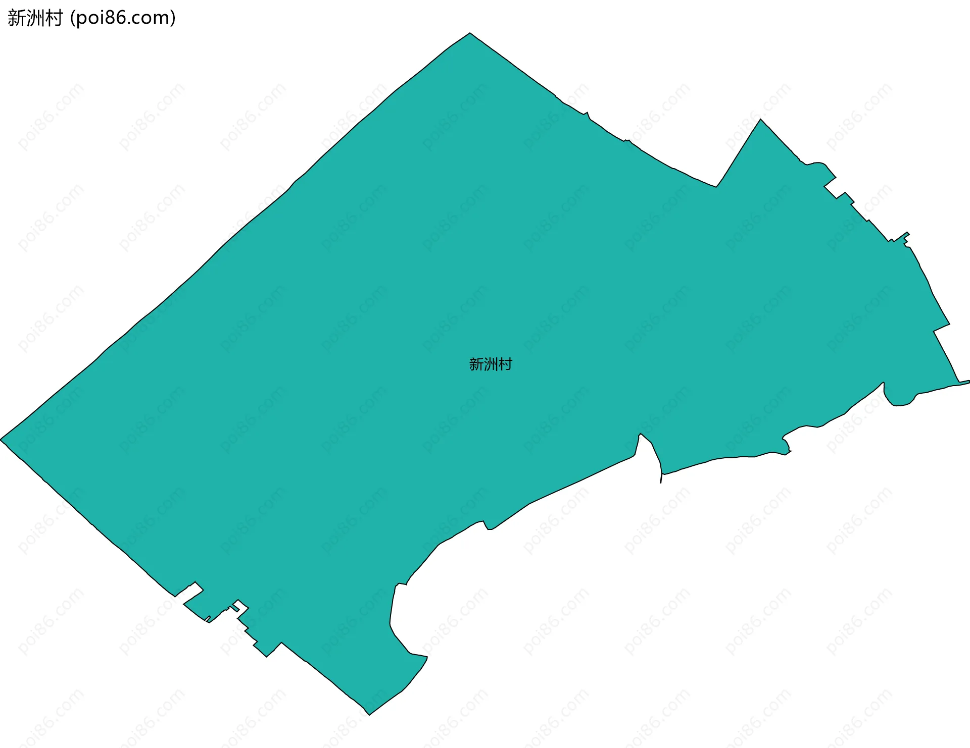 新洲村边界地图
