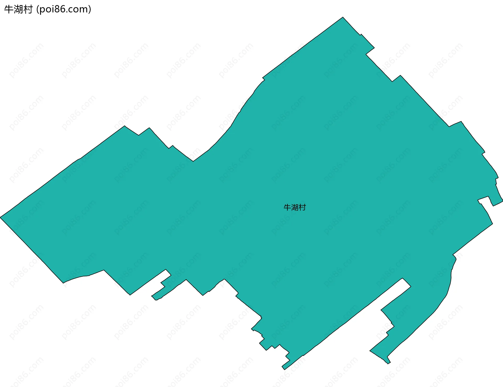 牛湖村边界地图