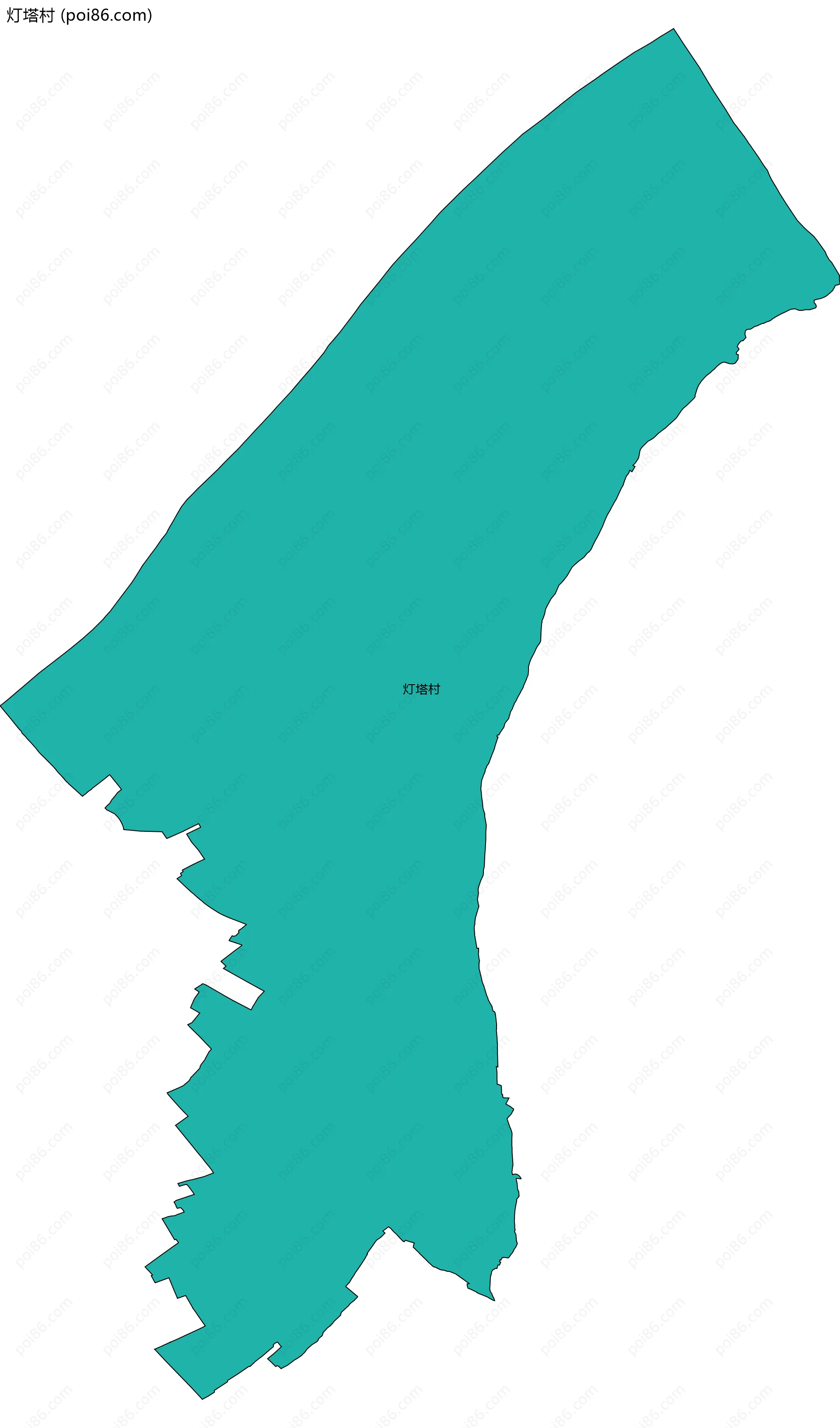 灯塔村边界地图