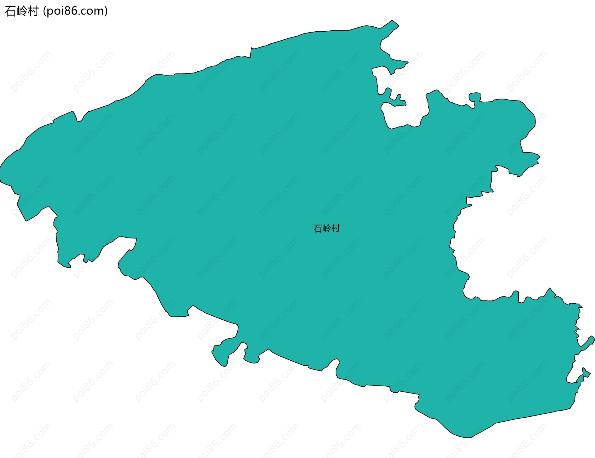 石岭村边界地图