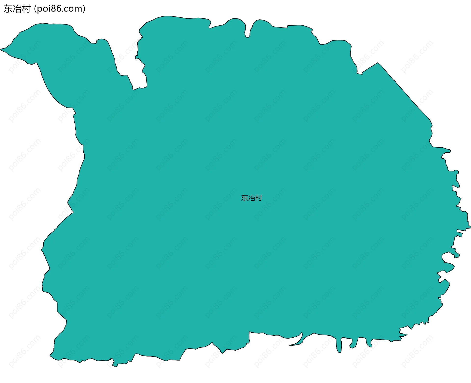 东冶村边界地图