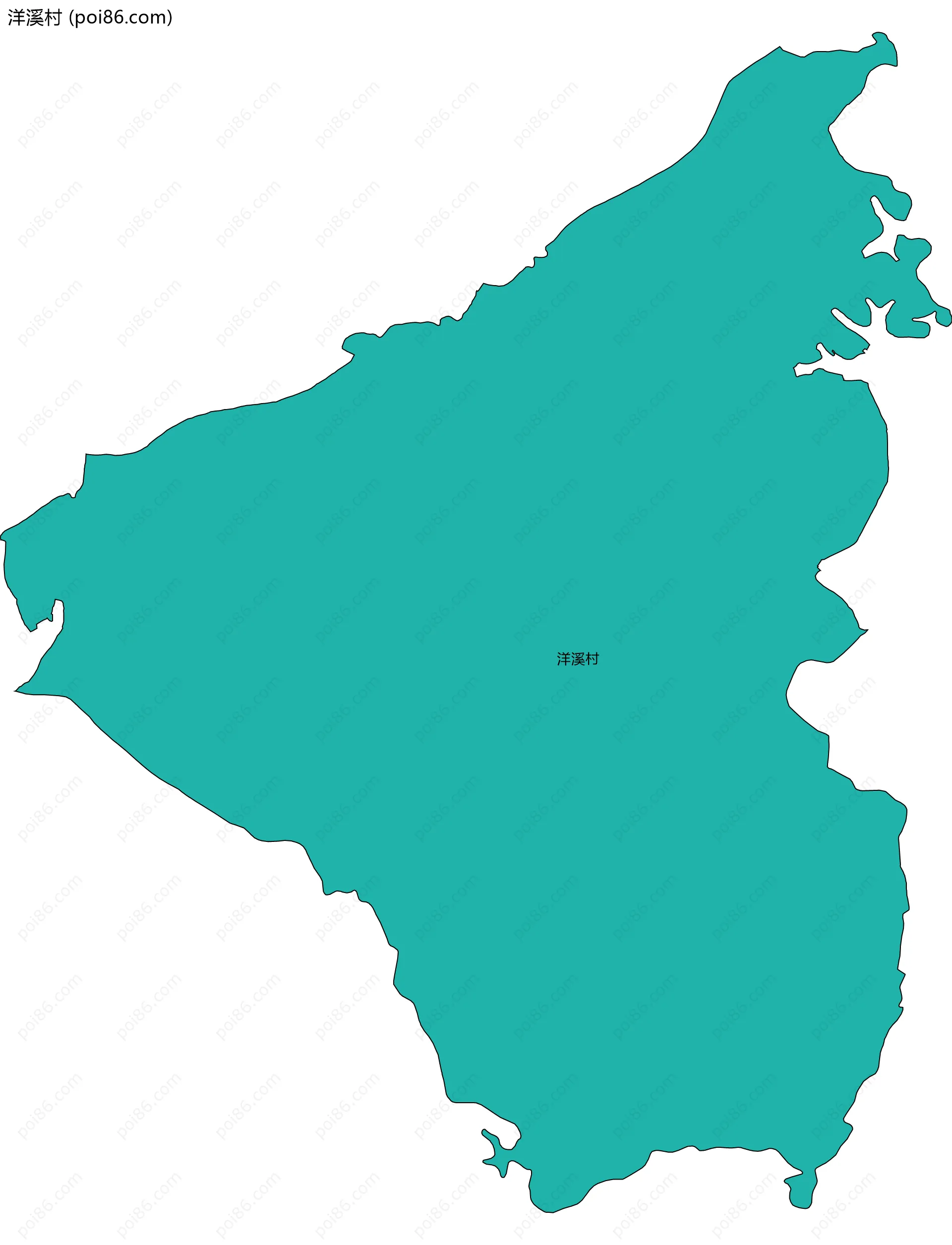 洋溪村边界地图