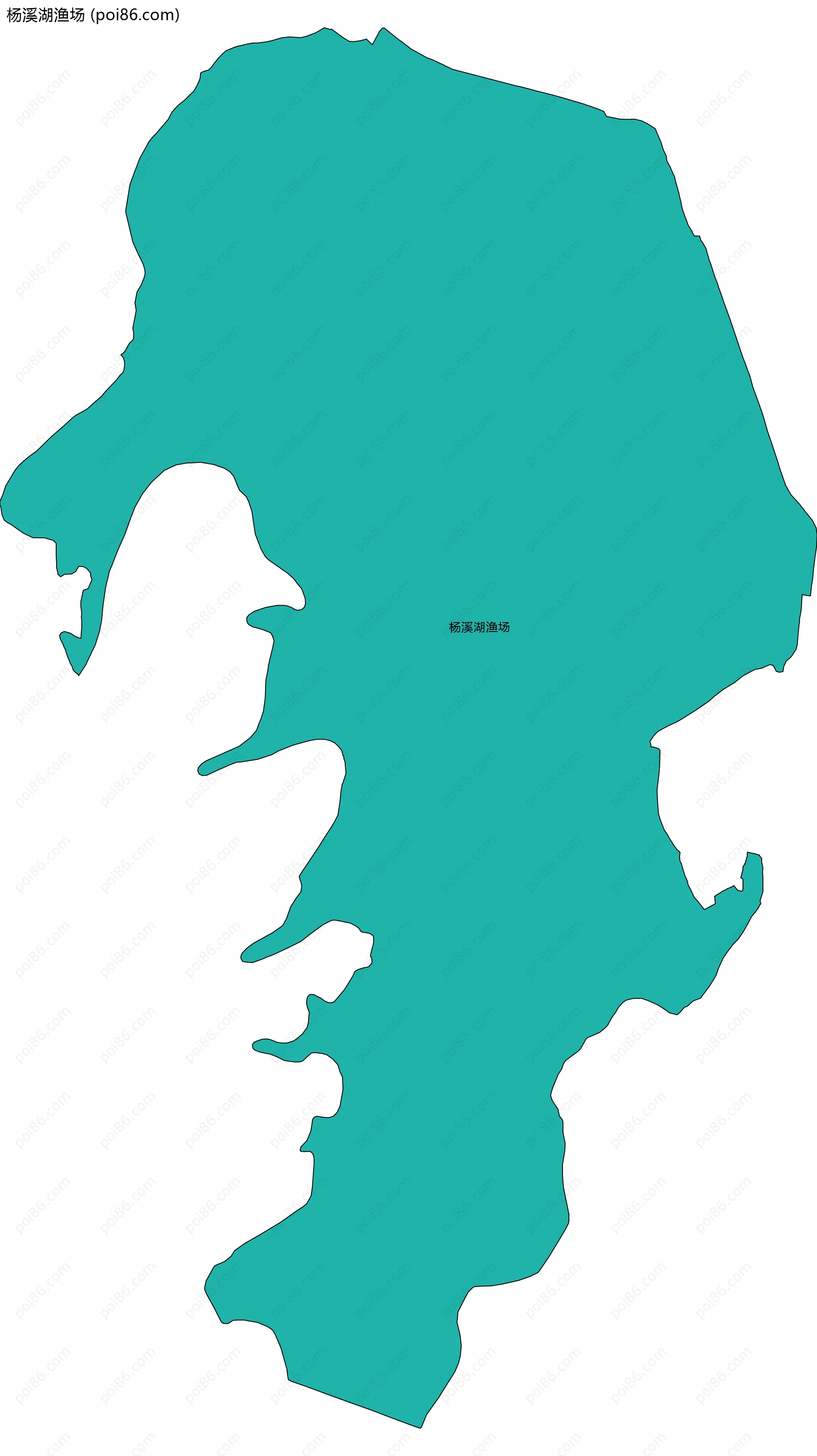 杨溪湖渔场边界地图