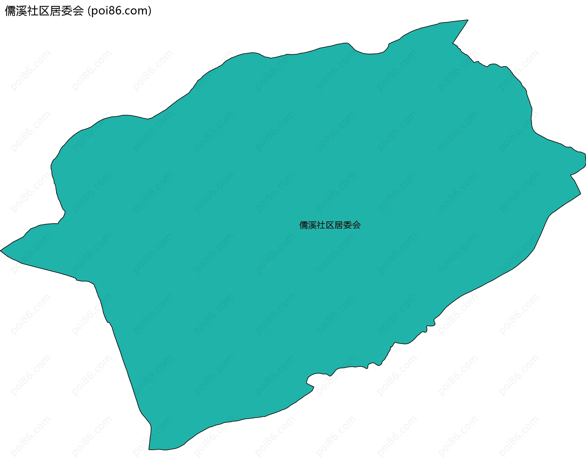 儒溪社区居委会边界地图