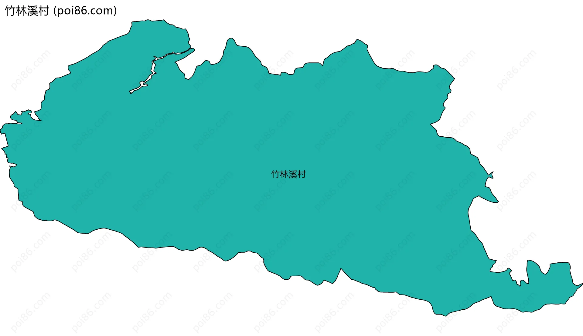 竹林溪村边界地图