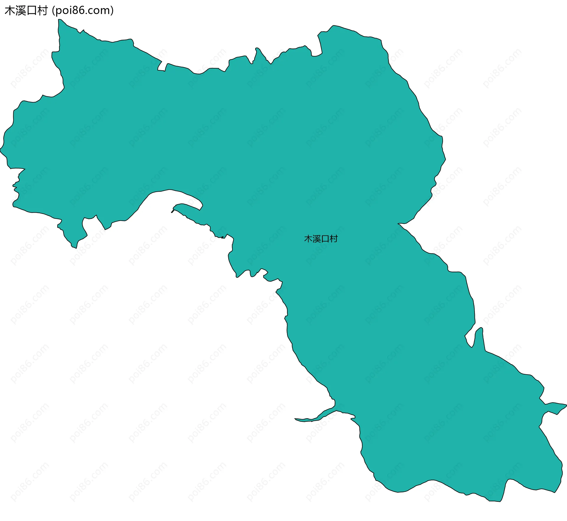 木溪口村边界地图