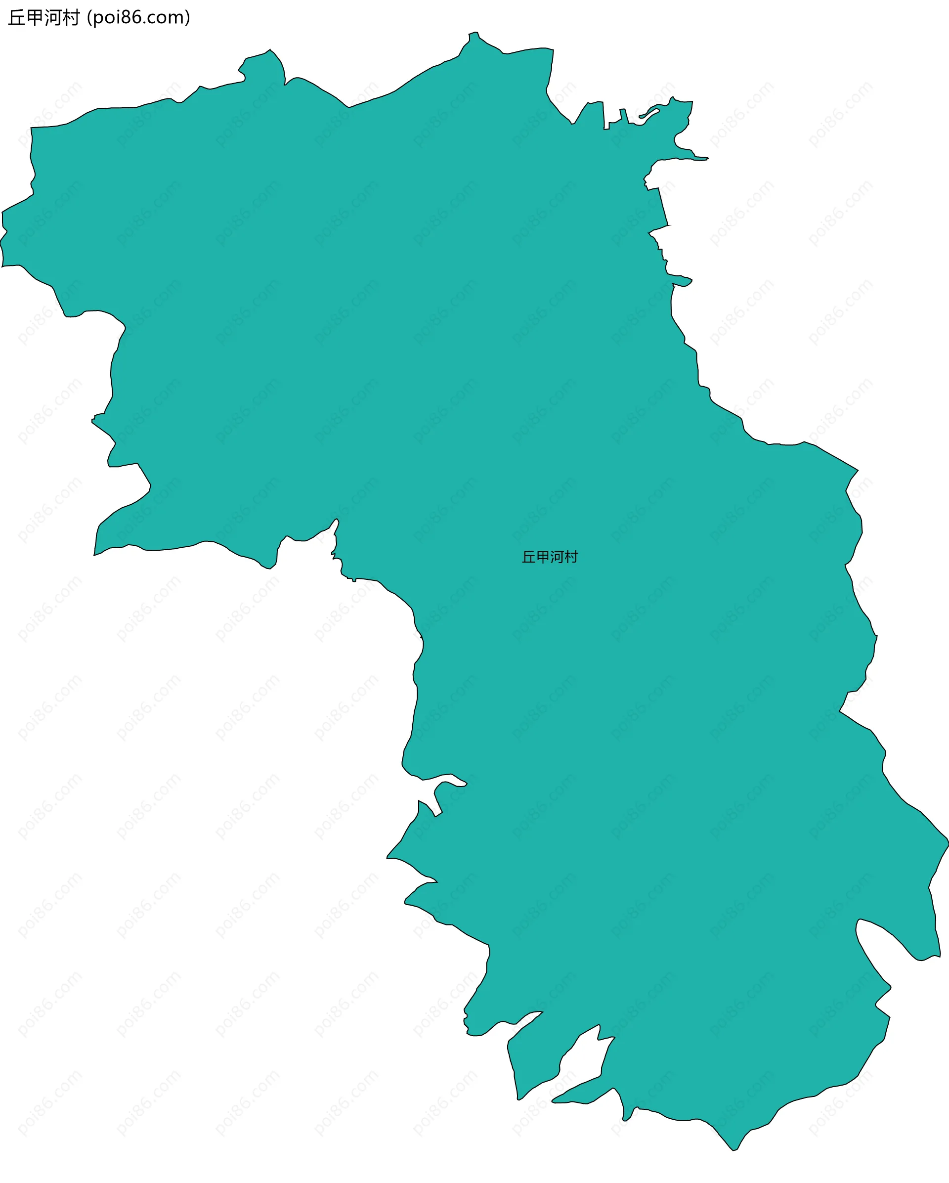 丘甲河村边界地图