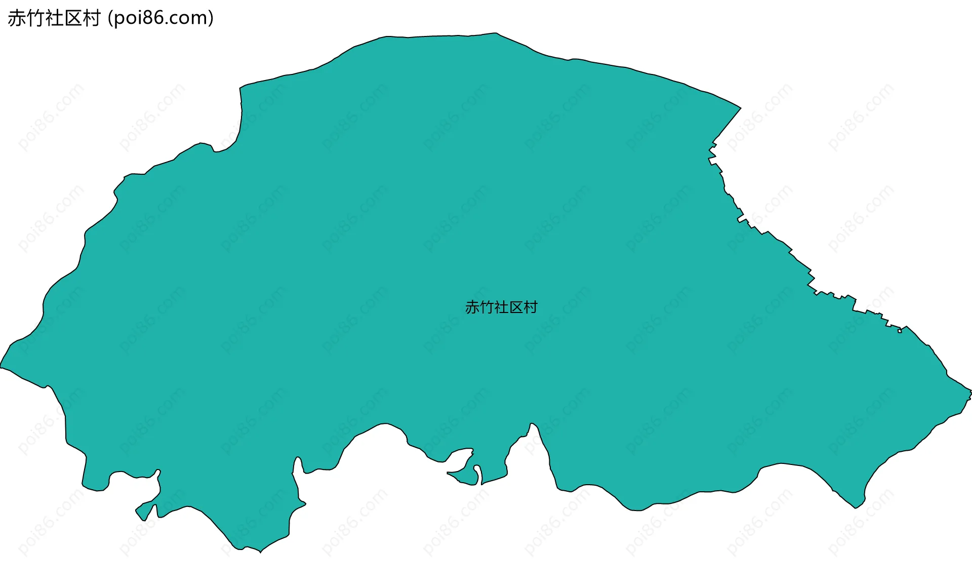 赤竹社区村边界地图