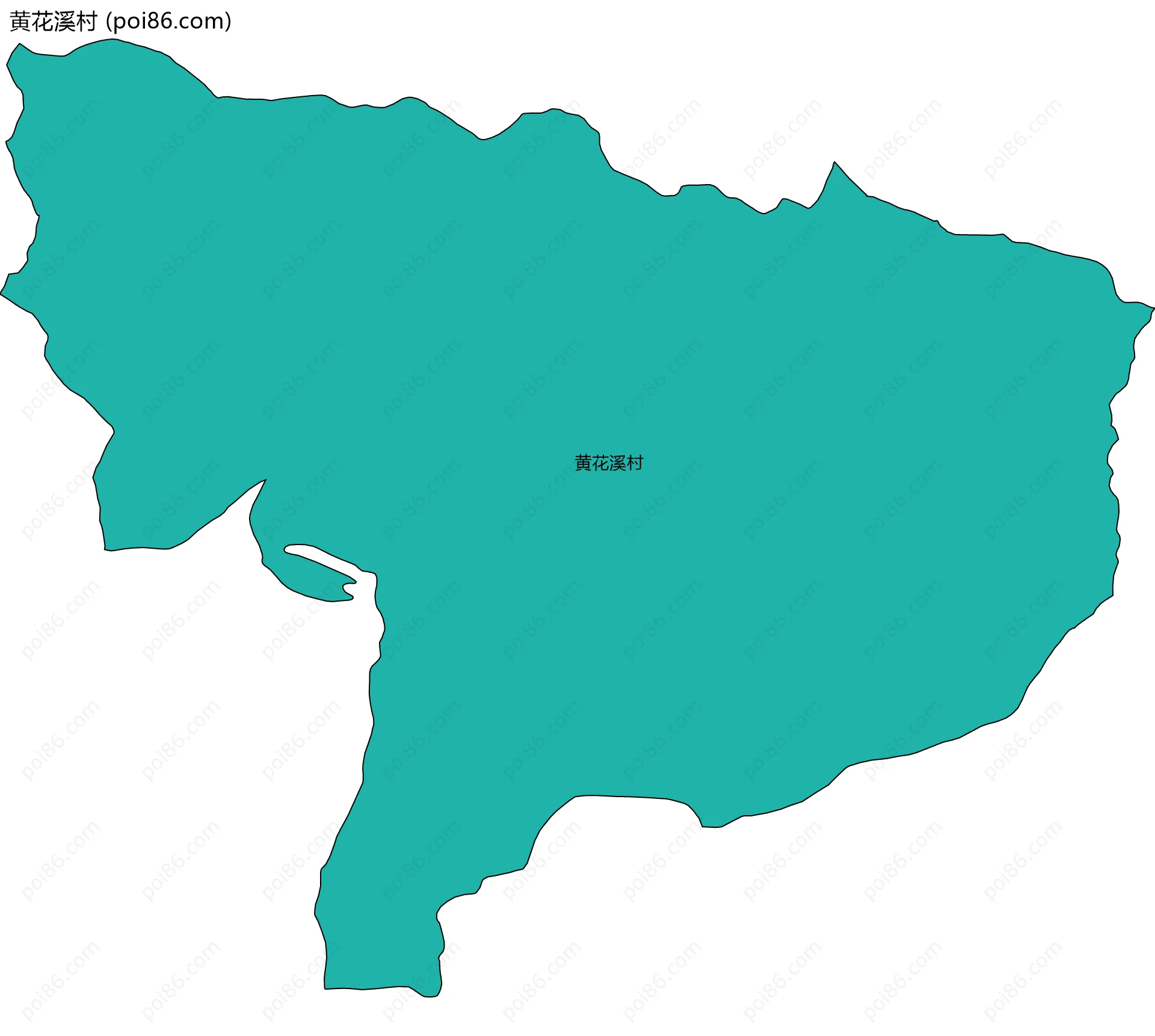 黄花溪村边界地图