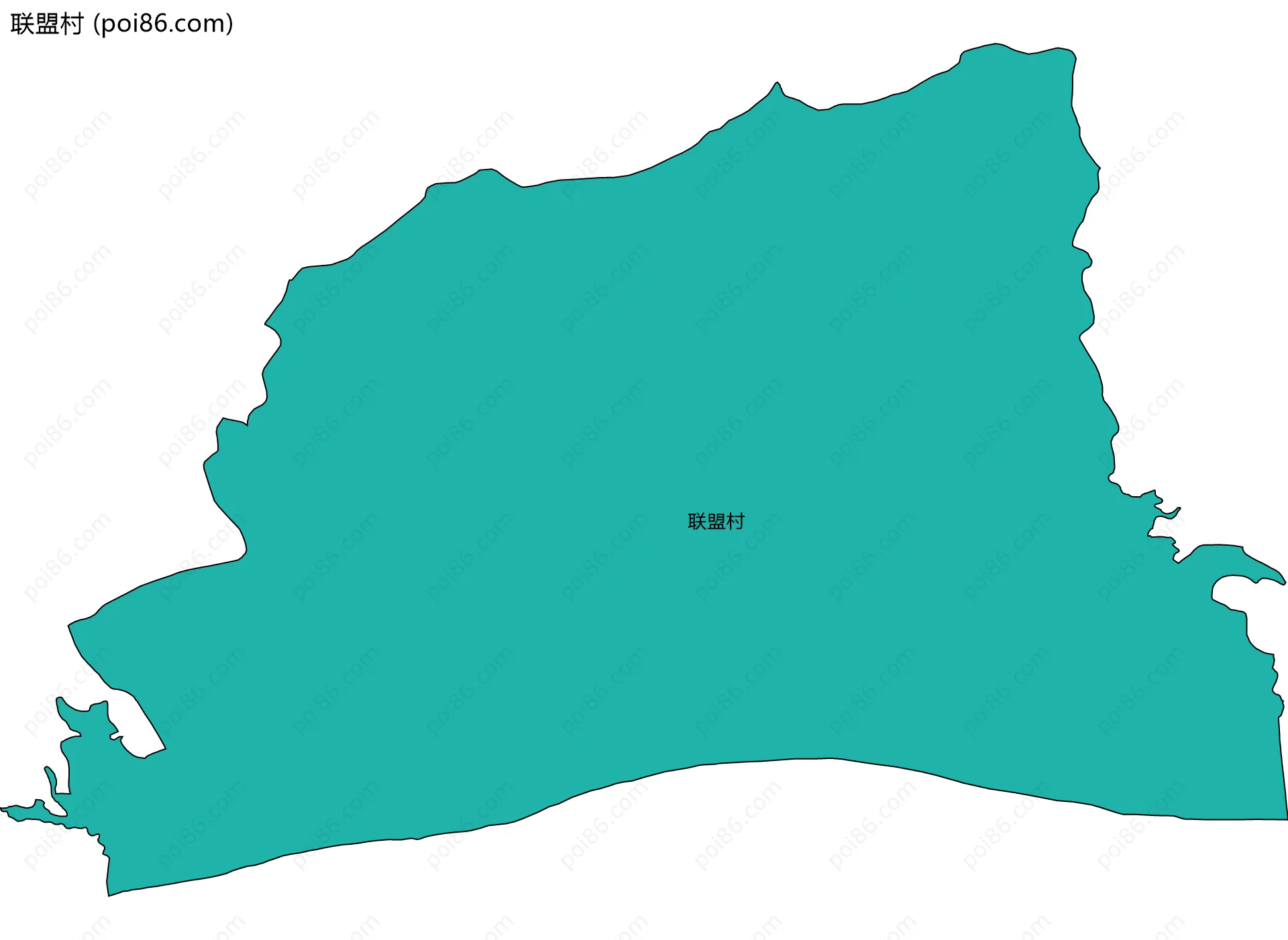 联盟村边界地图