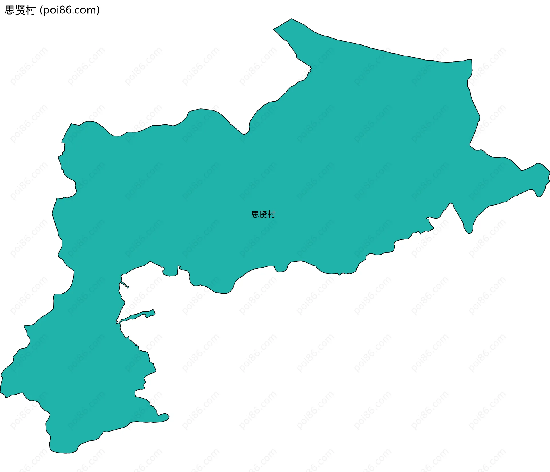 思贤村边界地图