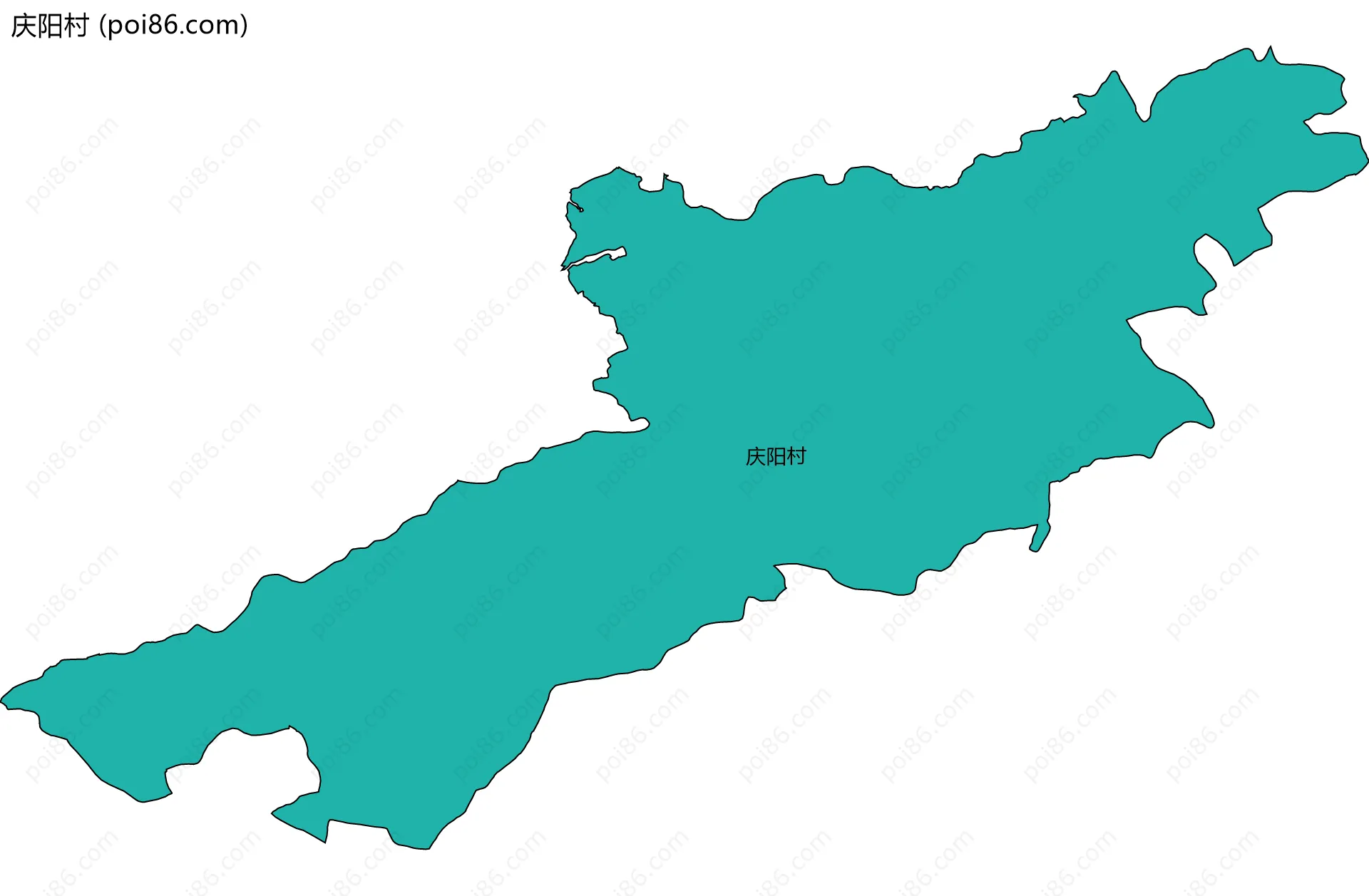 庆阳村边界地图