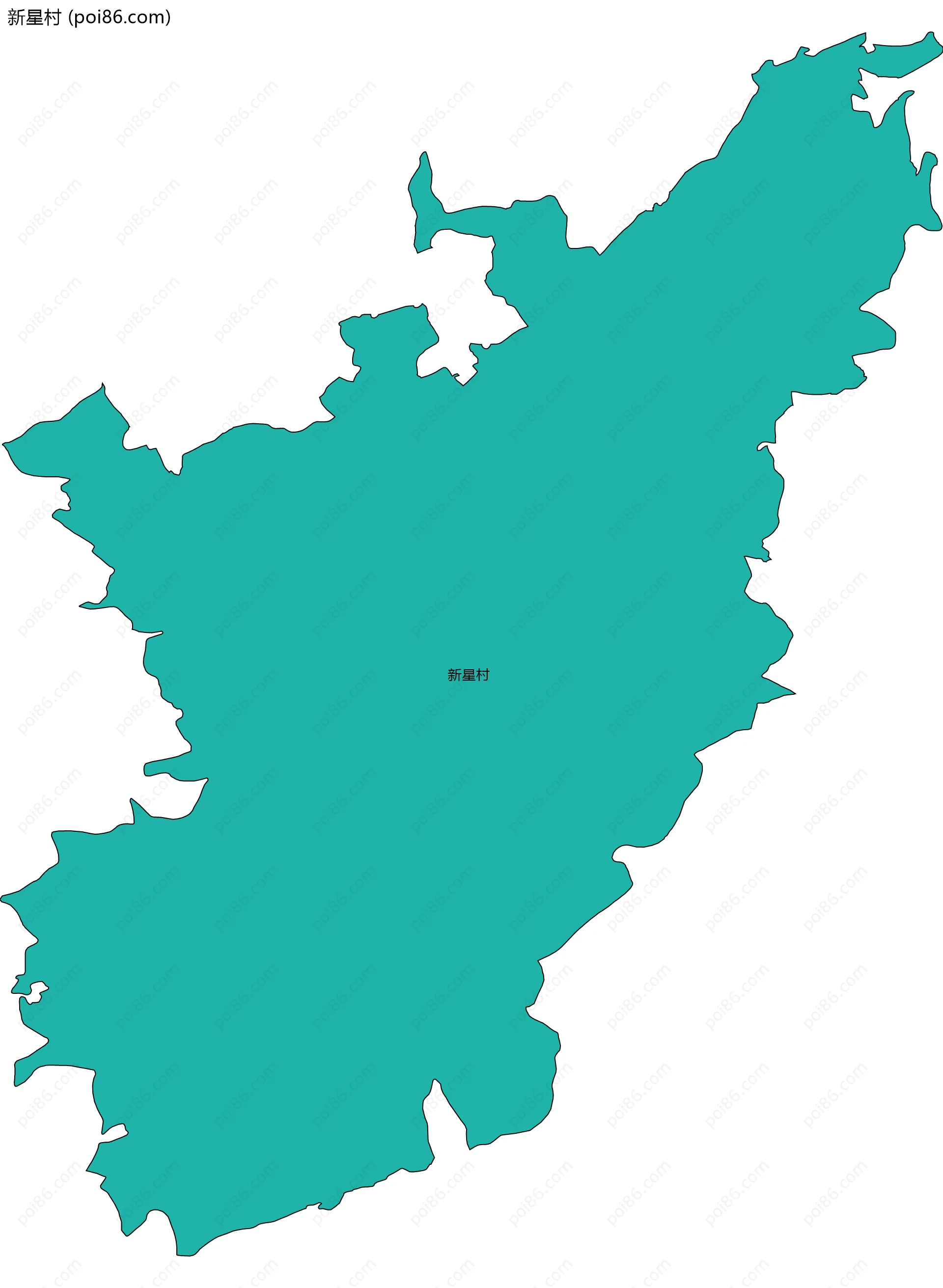 新星村边界地图